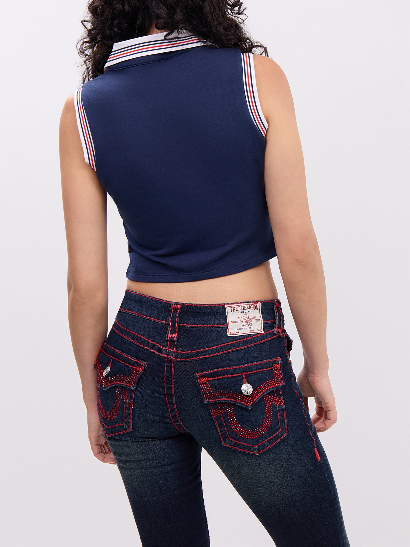 Sporty Terry Polo Top