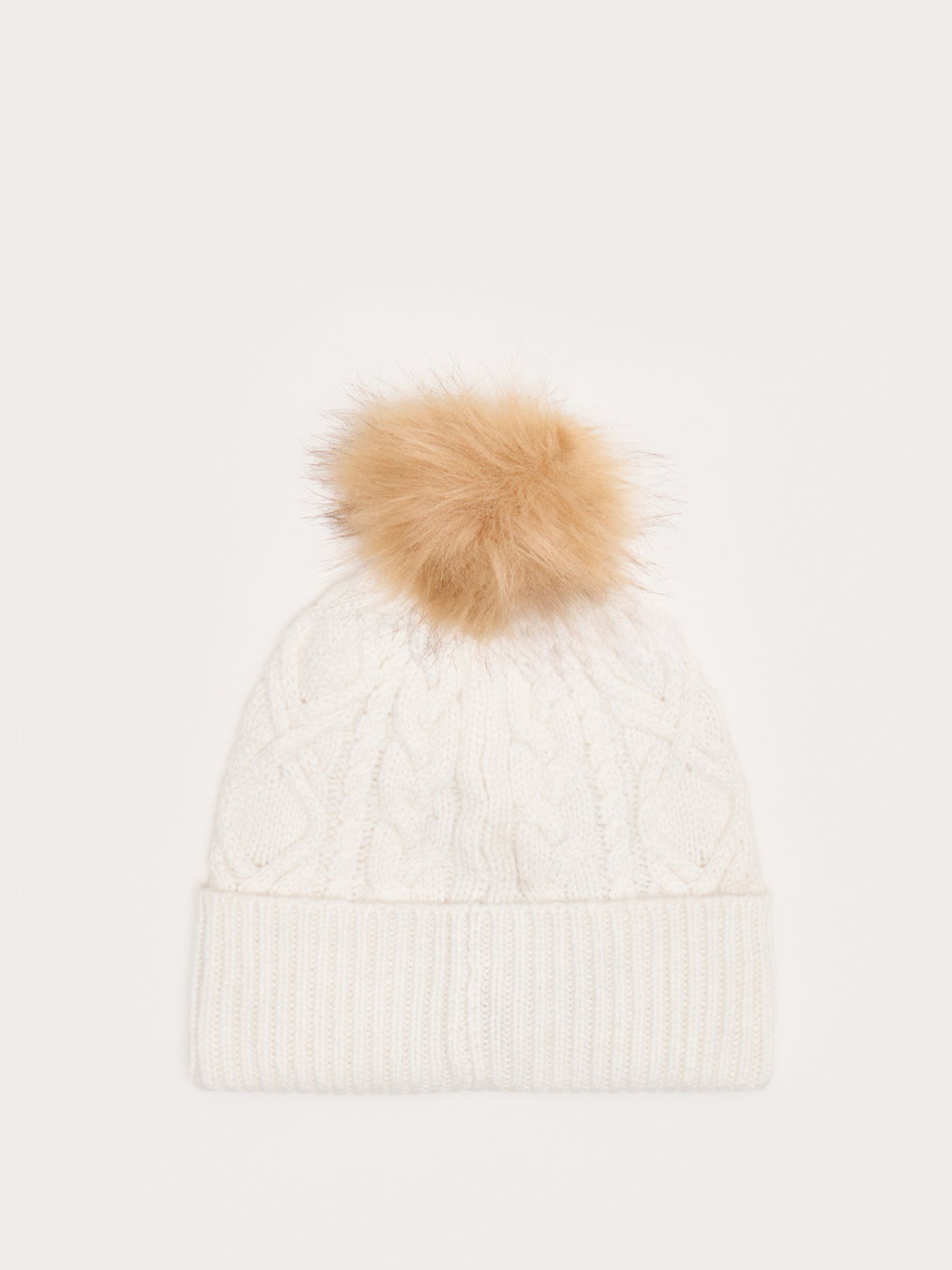 Crest Cable Knit Hat Black