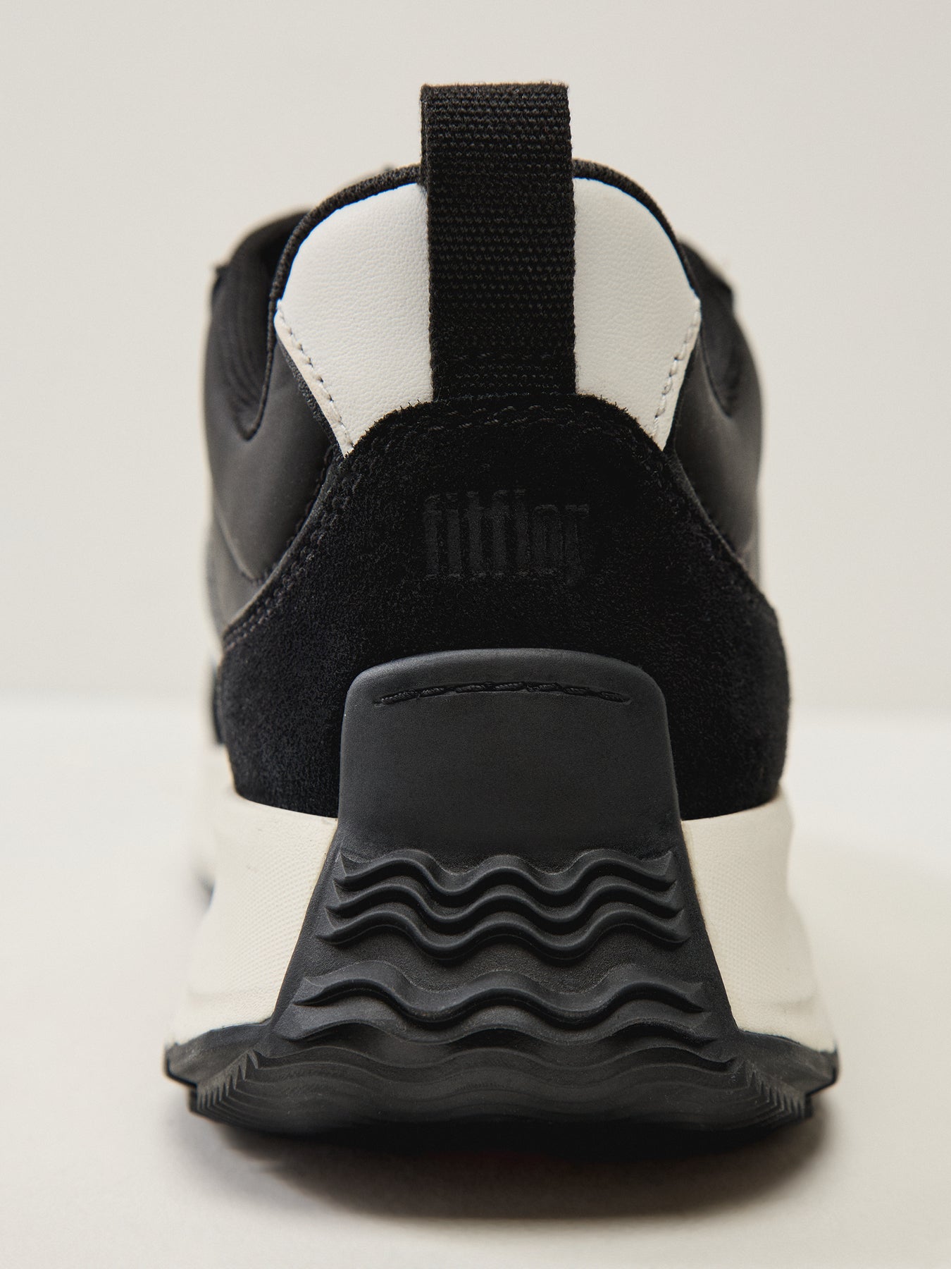 F-Mode Flow Fabric/Suede/Leather Flatform Sneakers Black