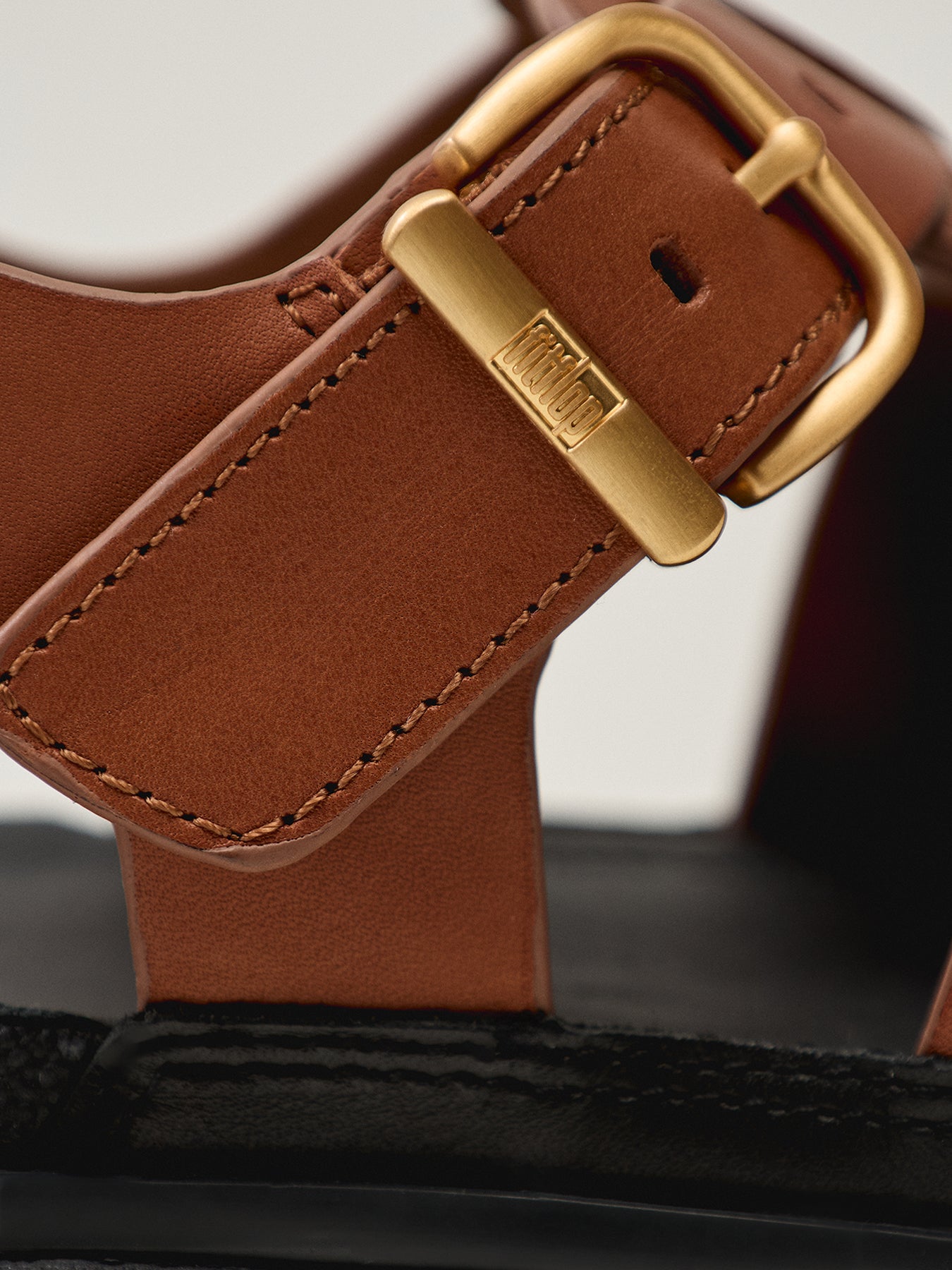 Gen-Ff Leather Fisherman Sandals Deep Tan