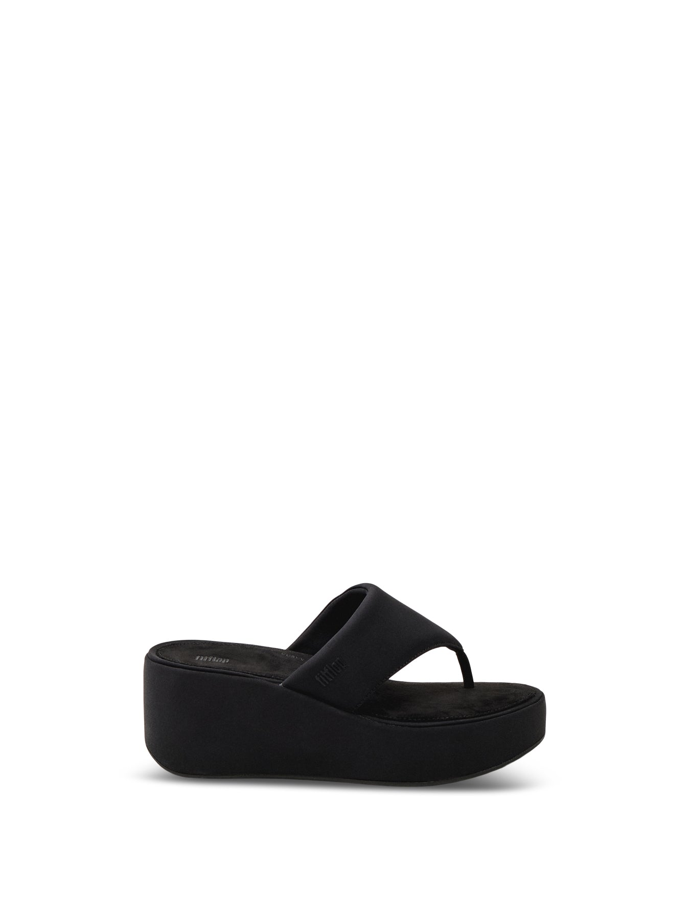 Platfforms Wedge Toe-Post Sandals All Black