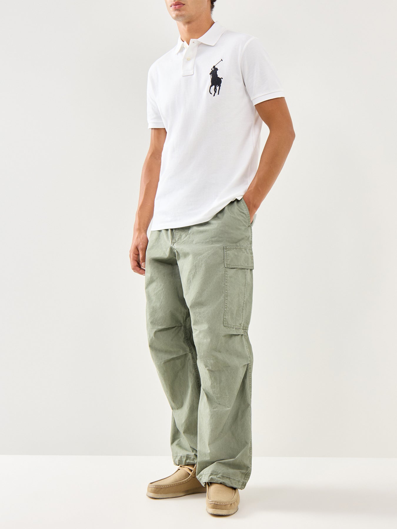 Big Polo Short Sleeves Cotton Top White