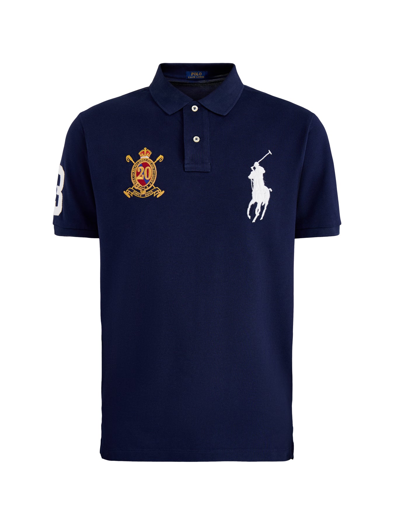 Big PP and Crest Polo Short Sleeves Navy