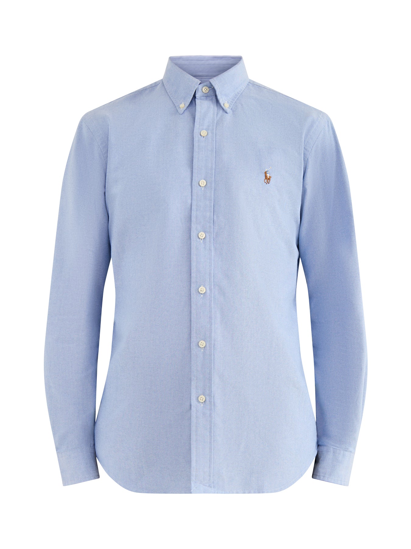 Custom Fit Oxford Long Sleeves Shirt Blue