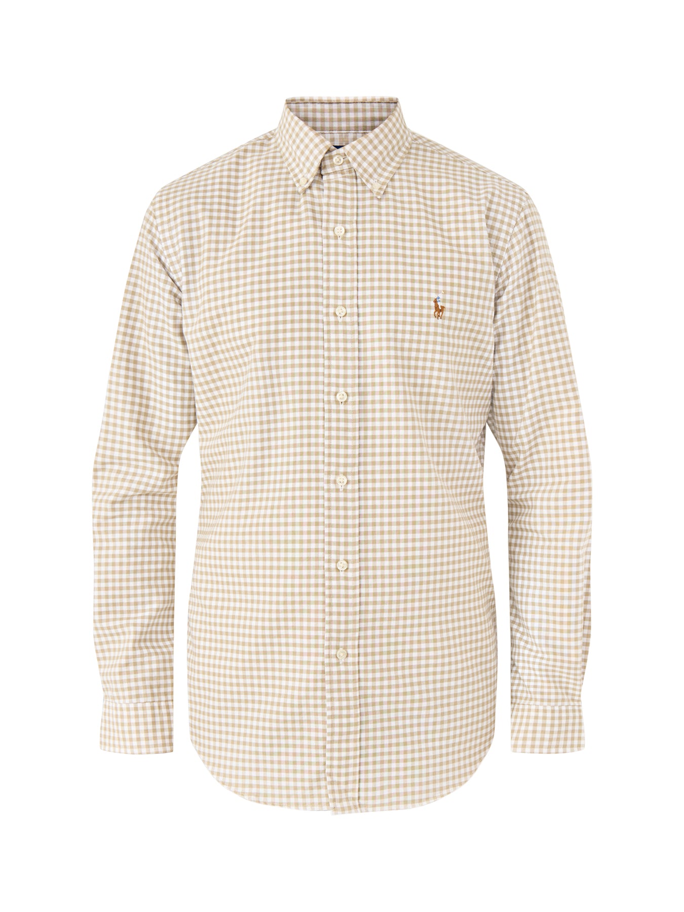 Custom Fit Oxford Gingham Check Shirt White
