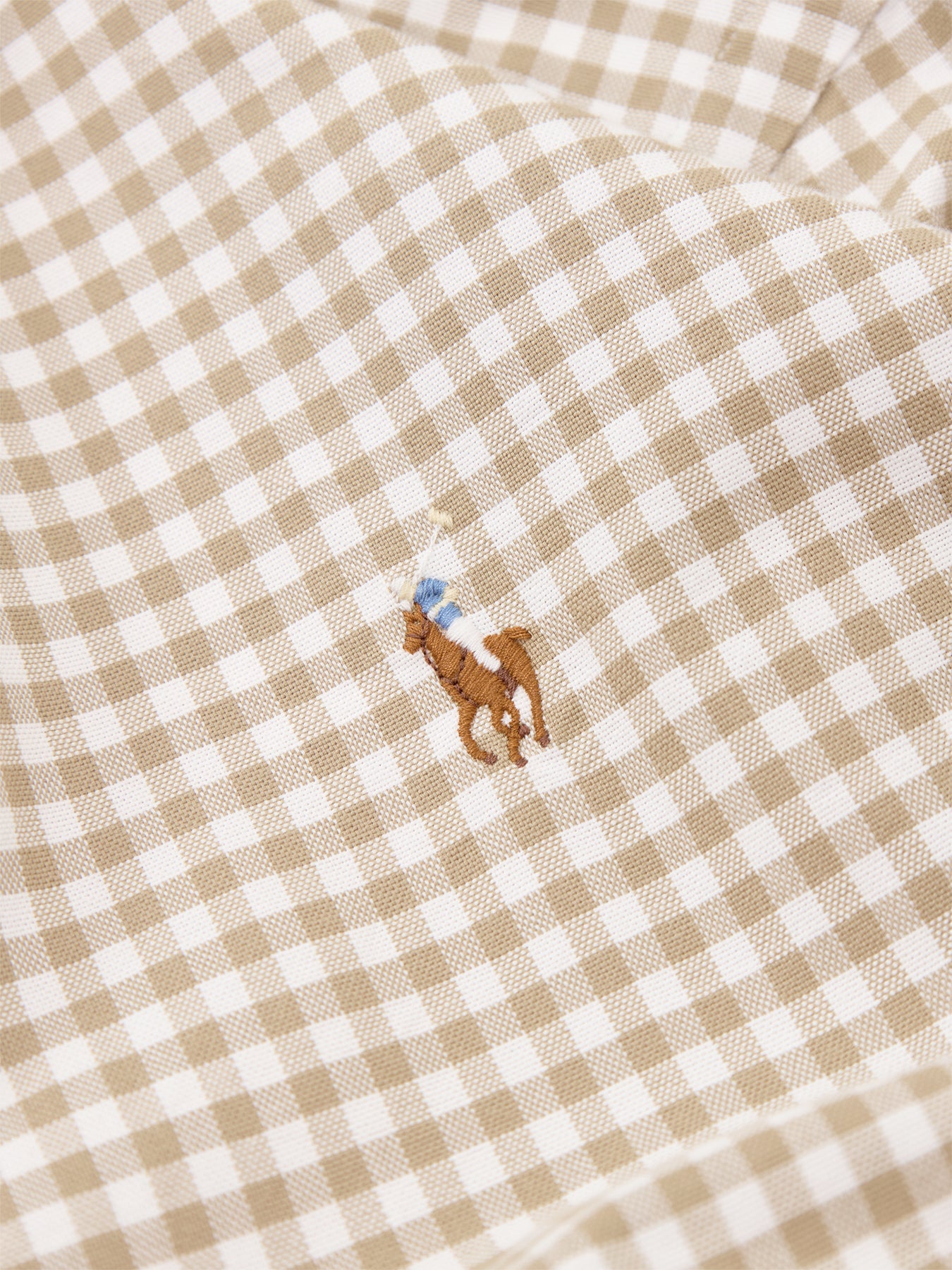 Custom Fit Oxford Gingham Check Shirt White