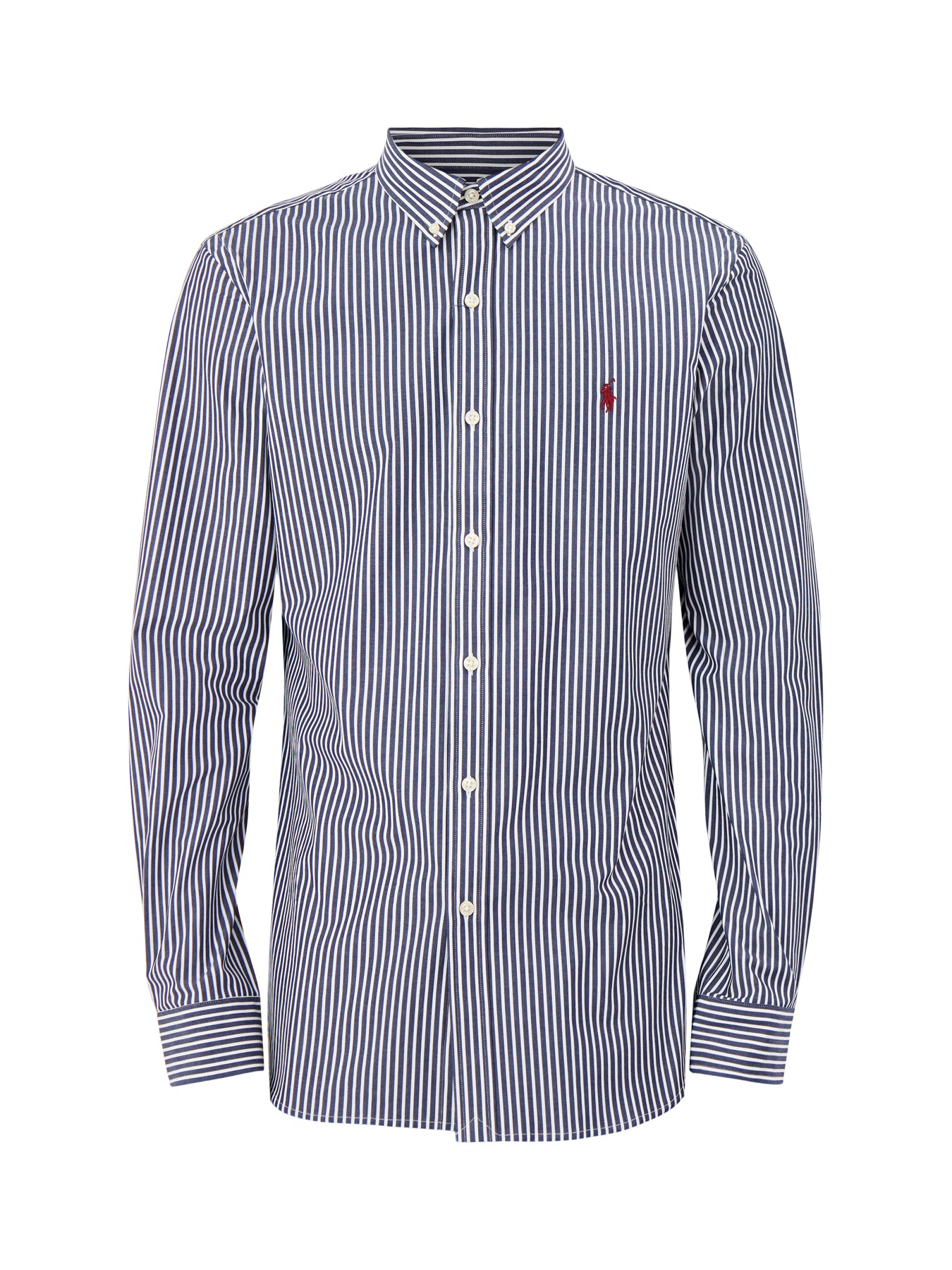 Slim Fit Stretch Poplin Stripe Shirt
