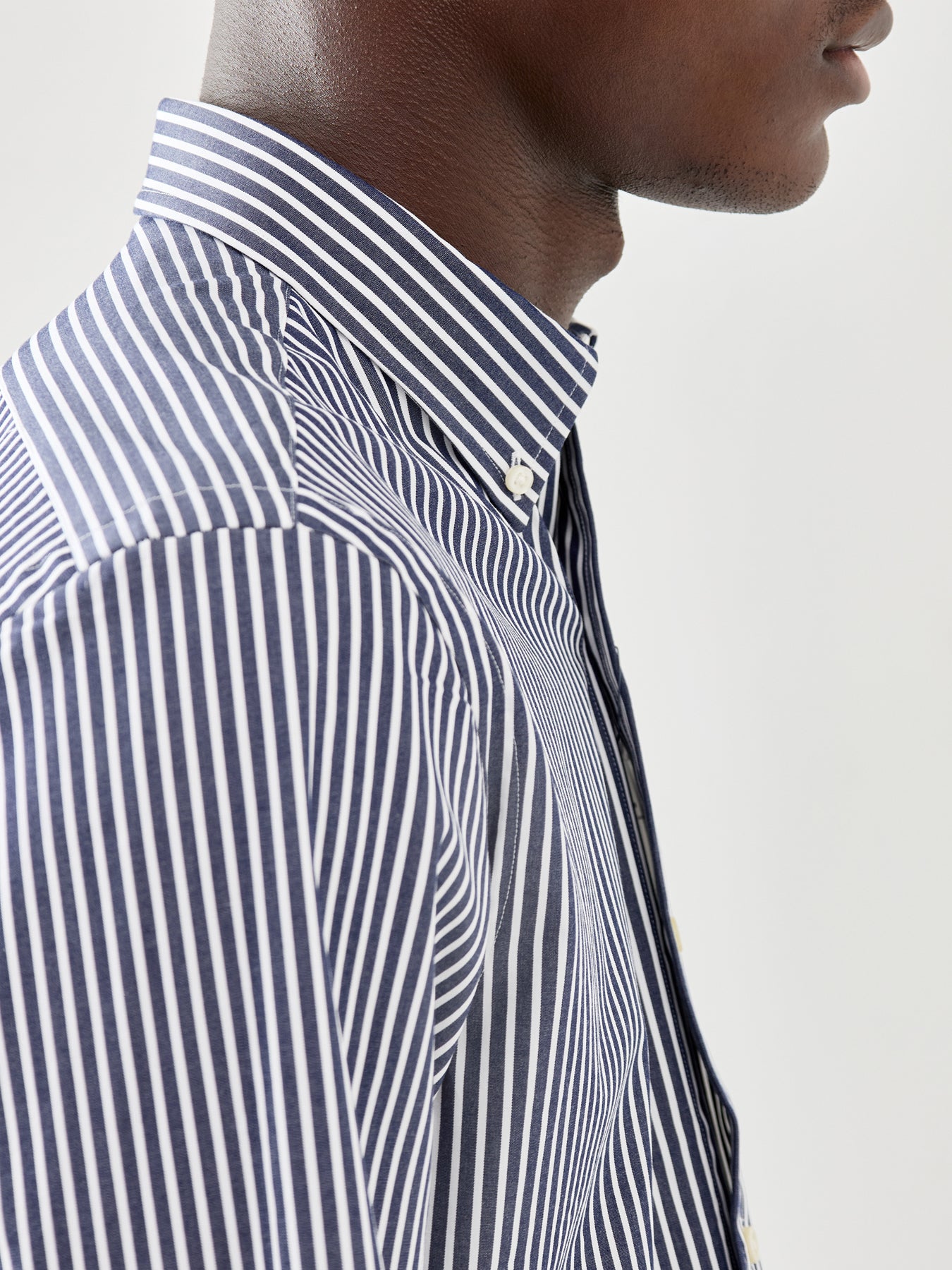 Slim Fit Stretch Poplin Stripe Shirt