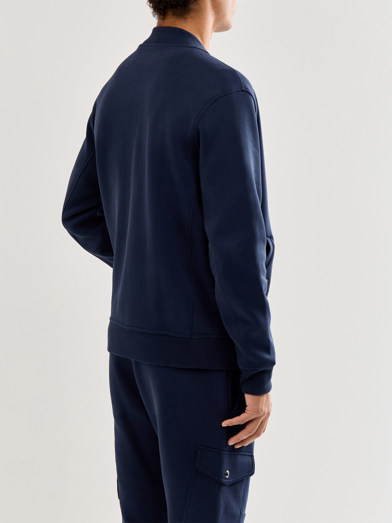 Double Knit Bomber Jacket Navy