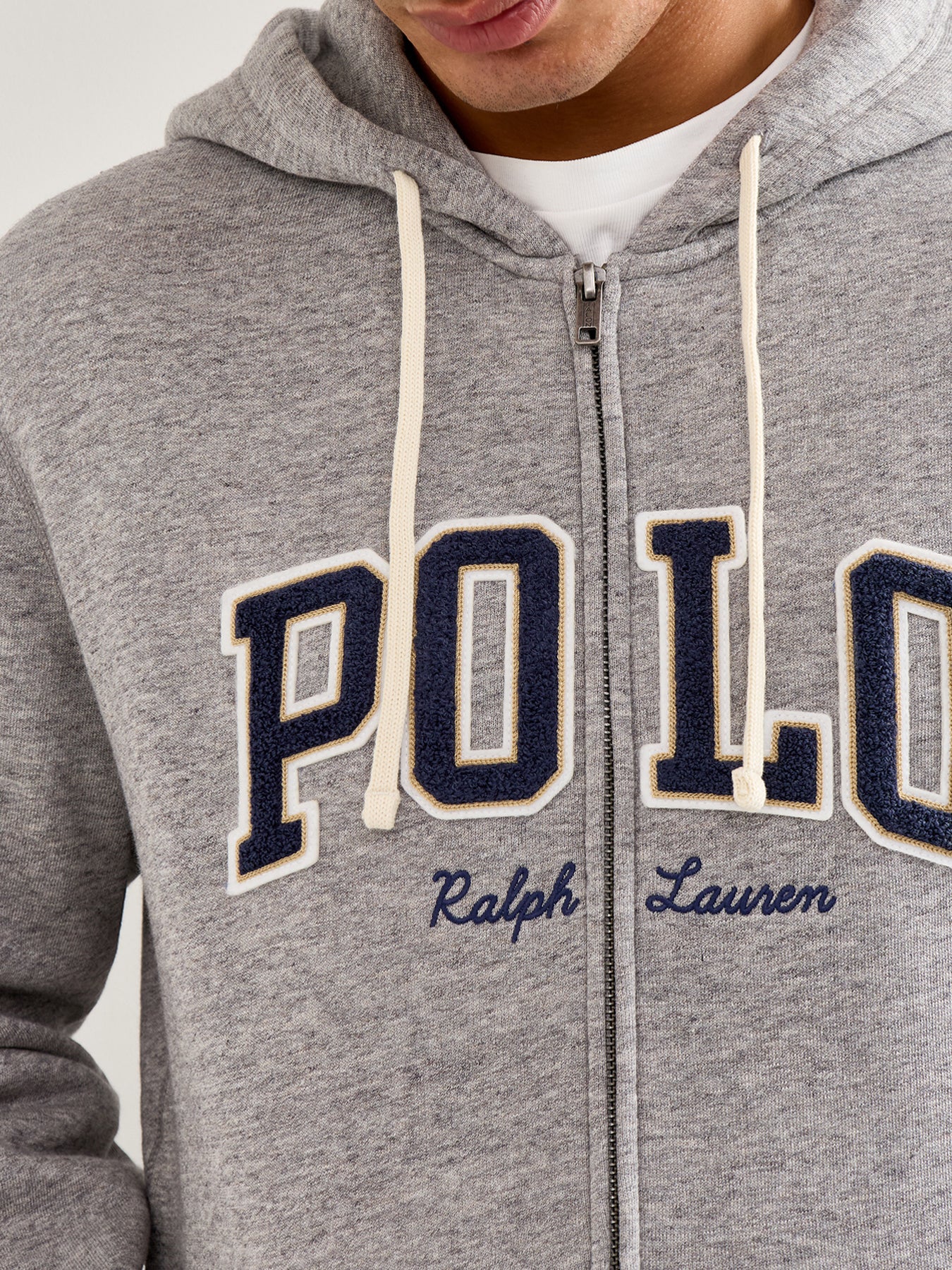 Polo Cotton Hoodie Grey