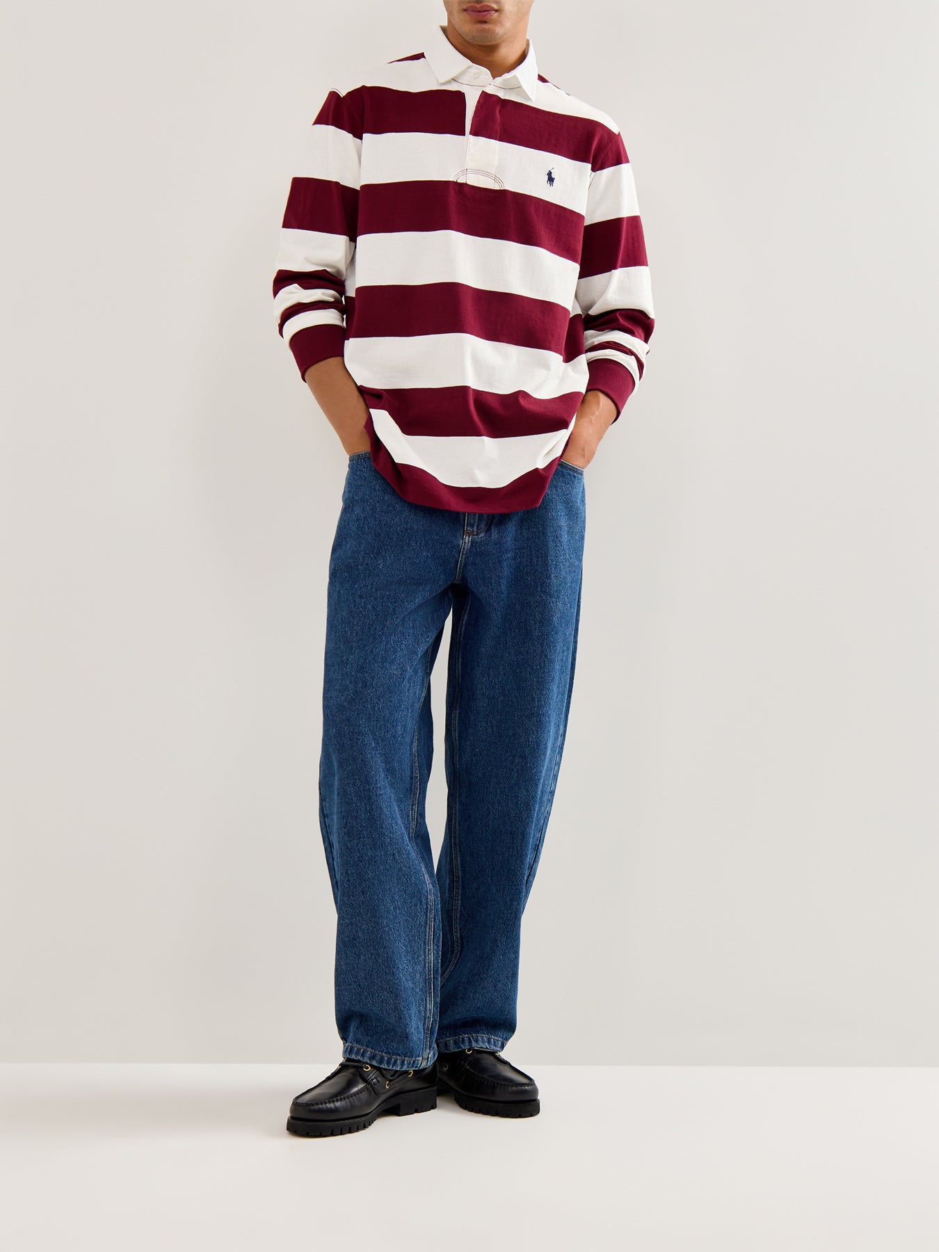 Striped Rugby Shirt Wine