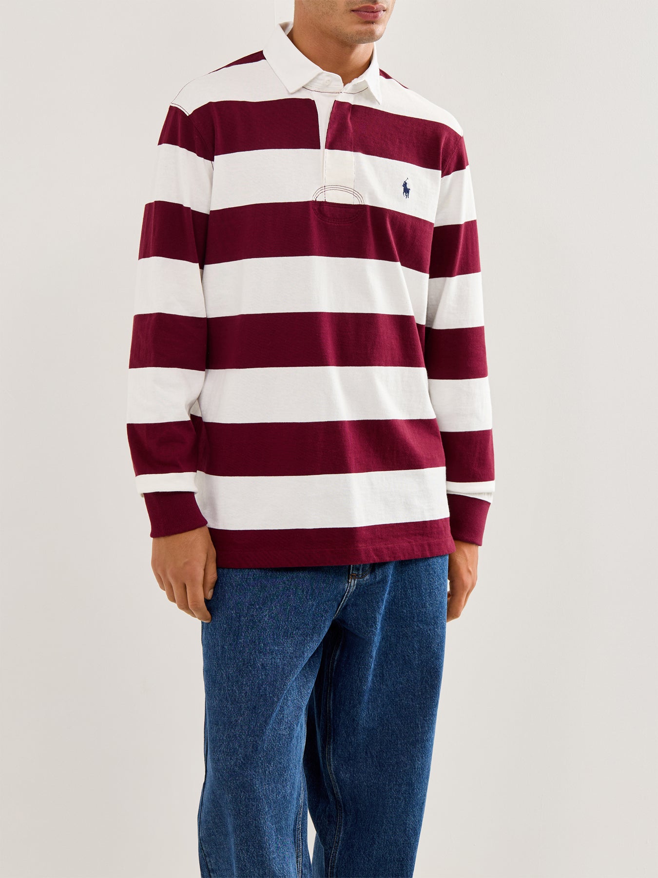 Striped Rugby Shirt Wine