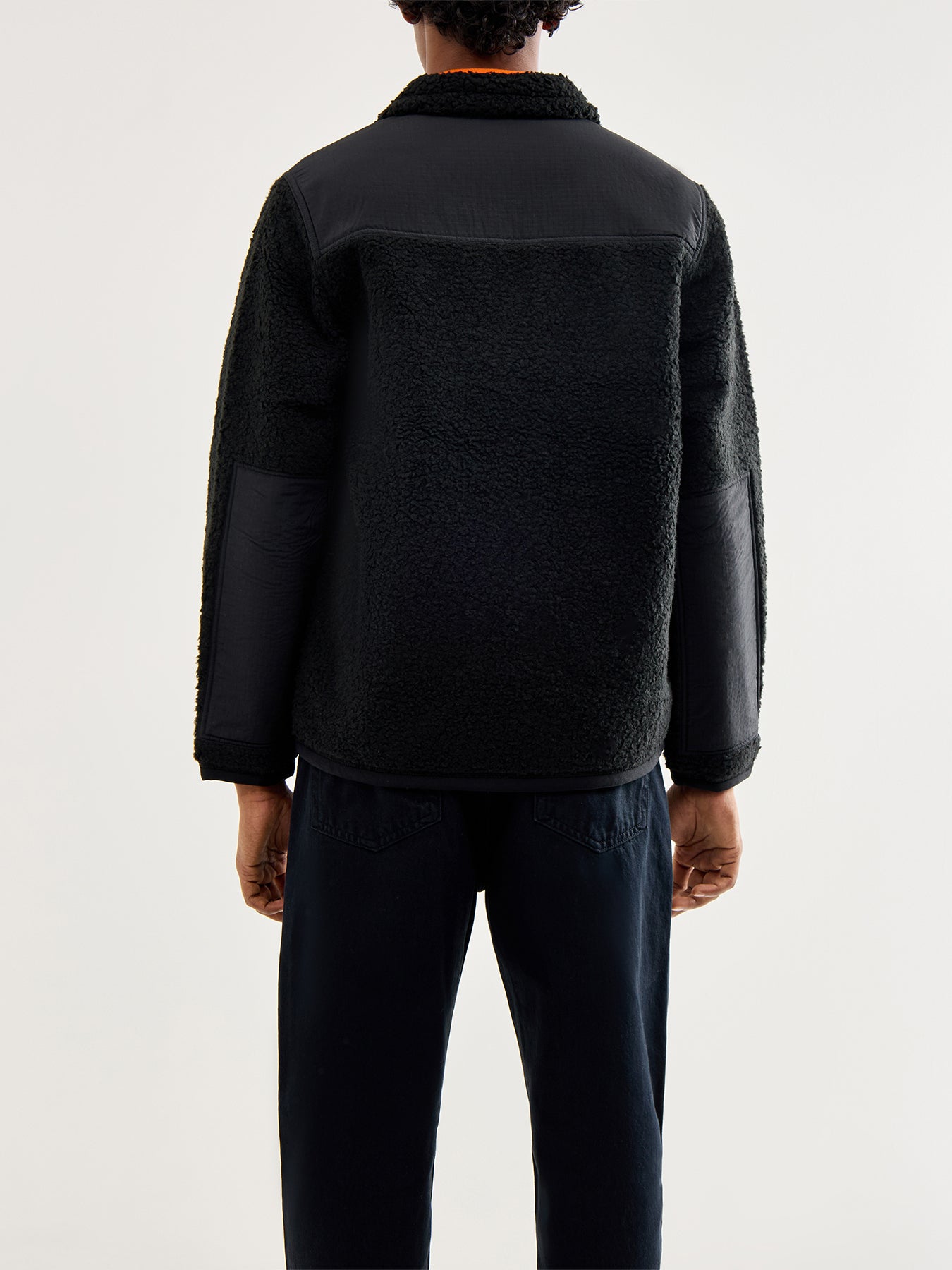 Hybrid Fleece Zip Jacket Black