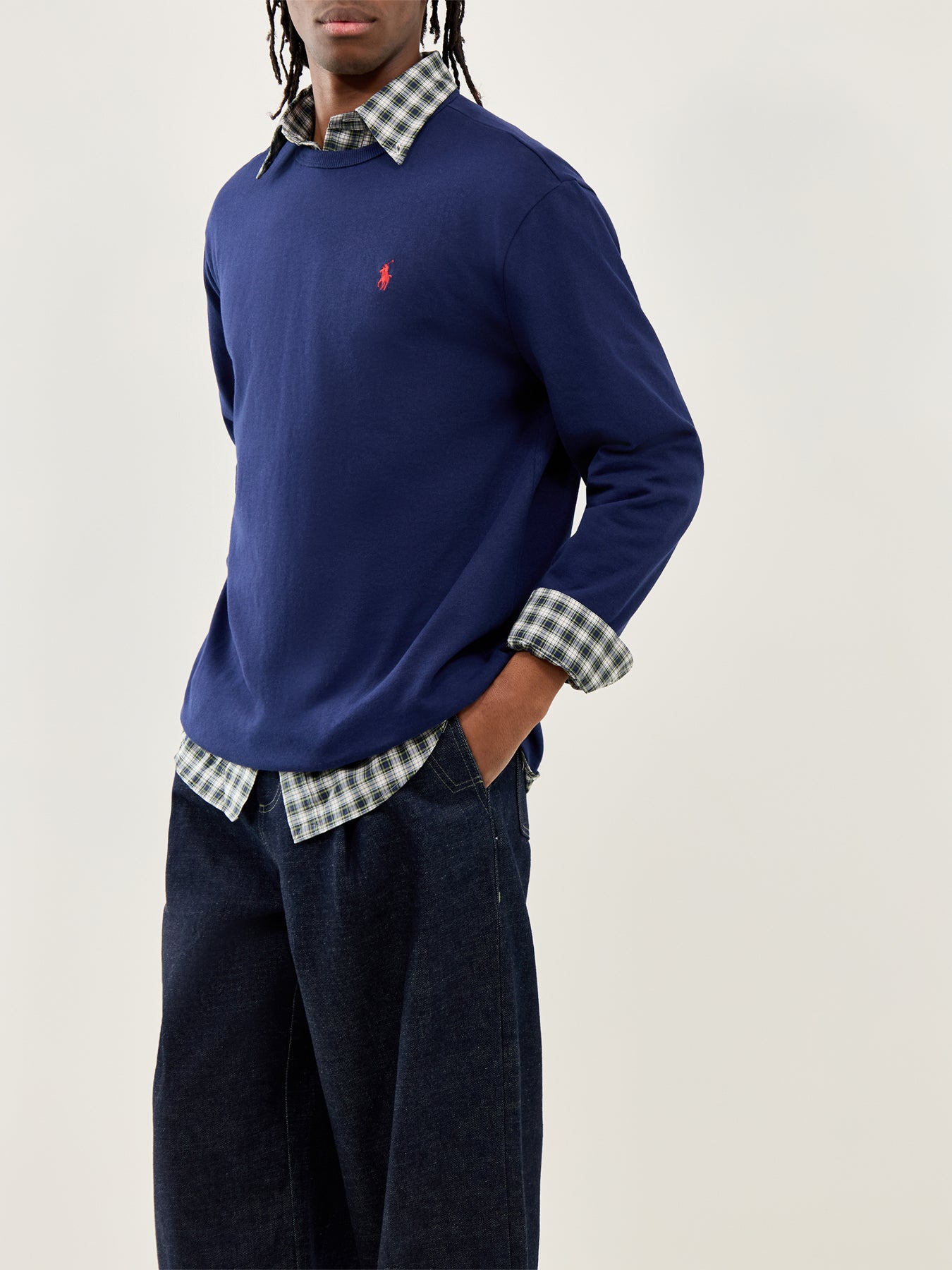 Long-Sleeve Jersey T-Shirt Navy