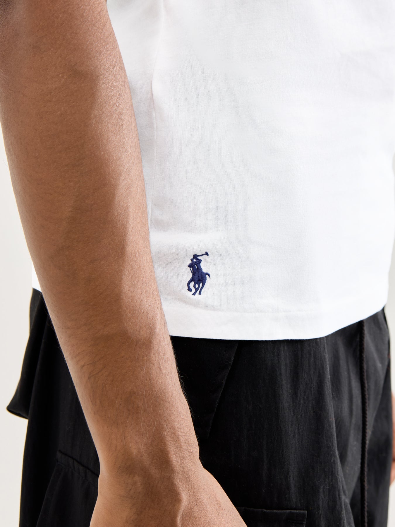 Polo Short Sleeves Cotton Tee White