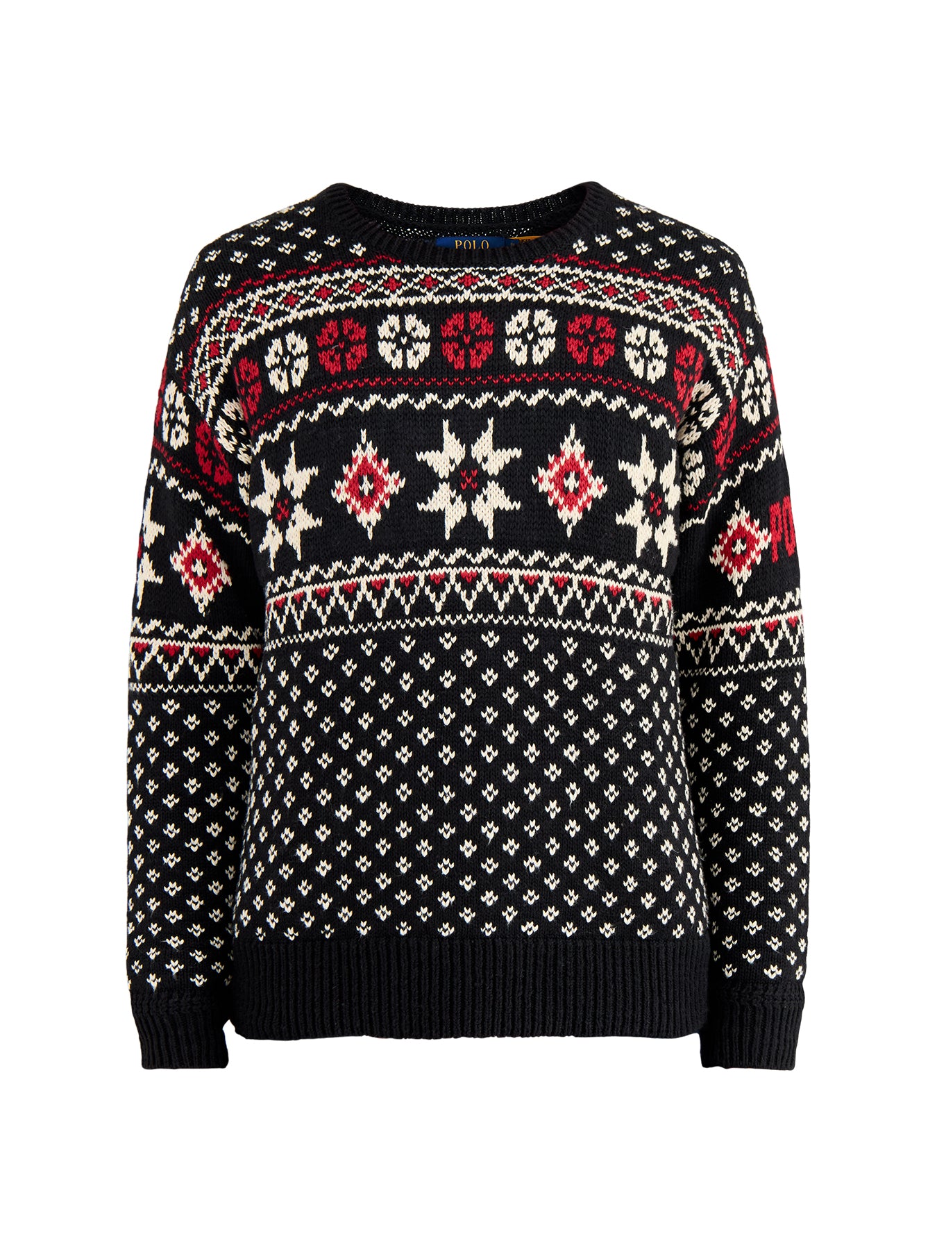 Snowflake Wool Jumper Black