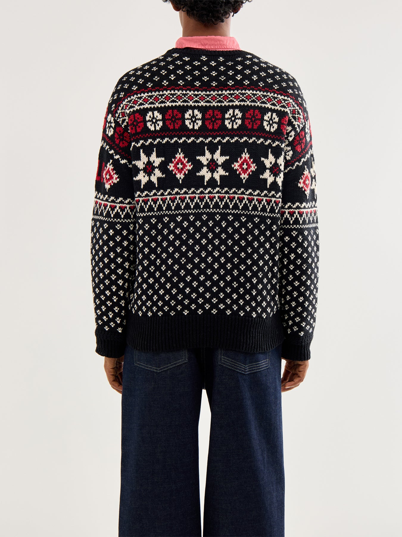 Snowflake Wool Jumper Black