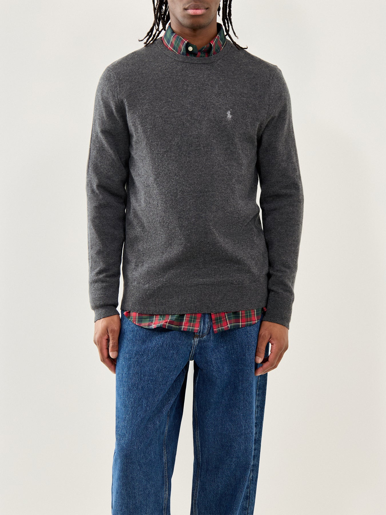 Merino Wool Jumper Charcoal Grey