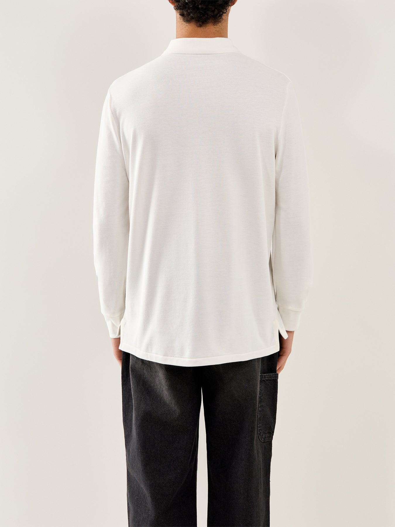 Holiday Bear Long Sleeve Polo Cream