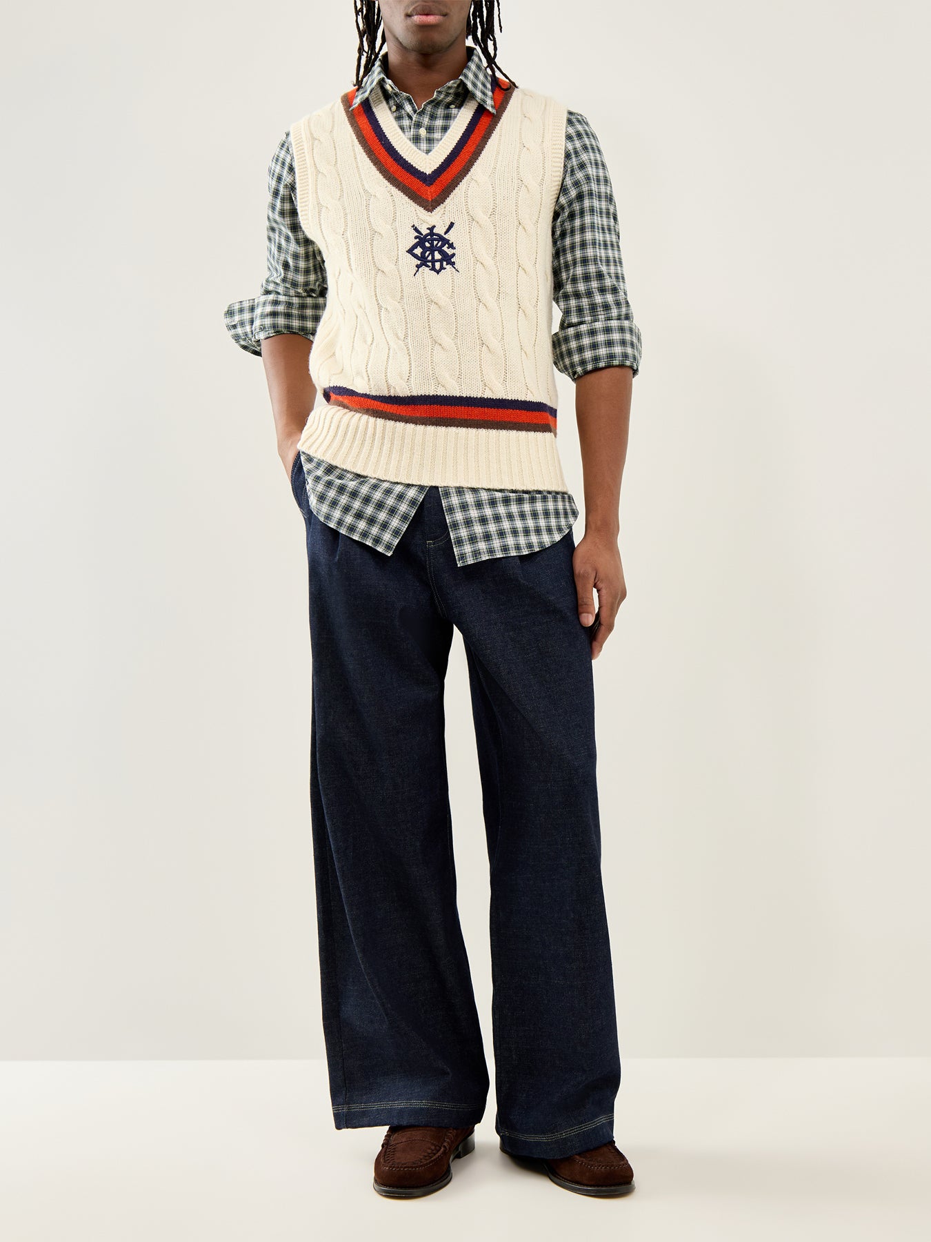 Twill Check Shirt Blue Green