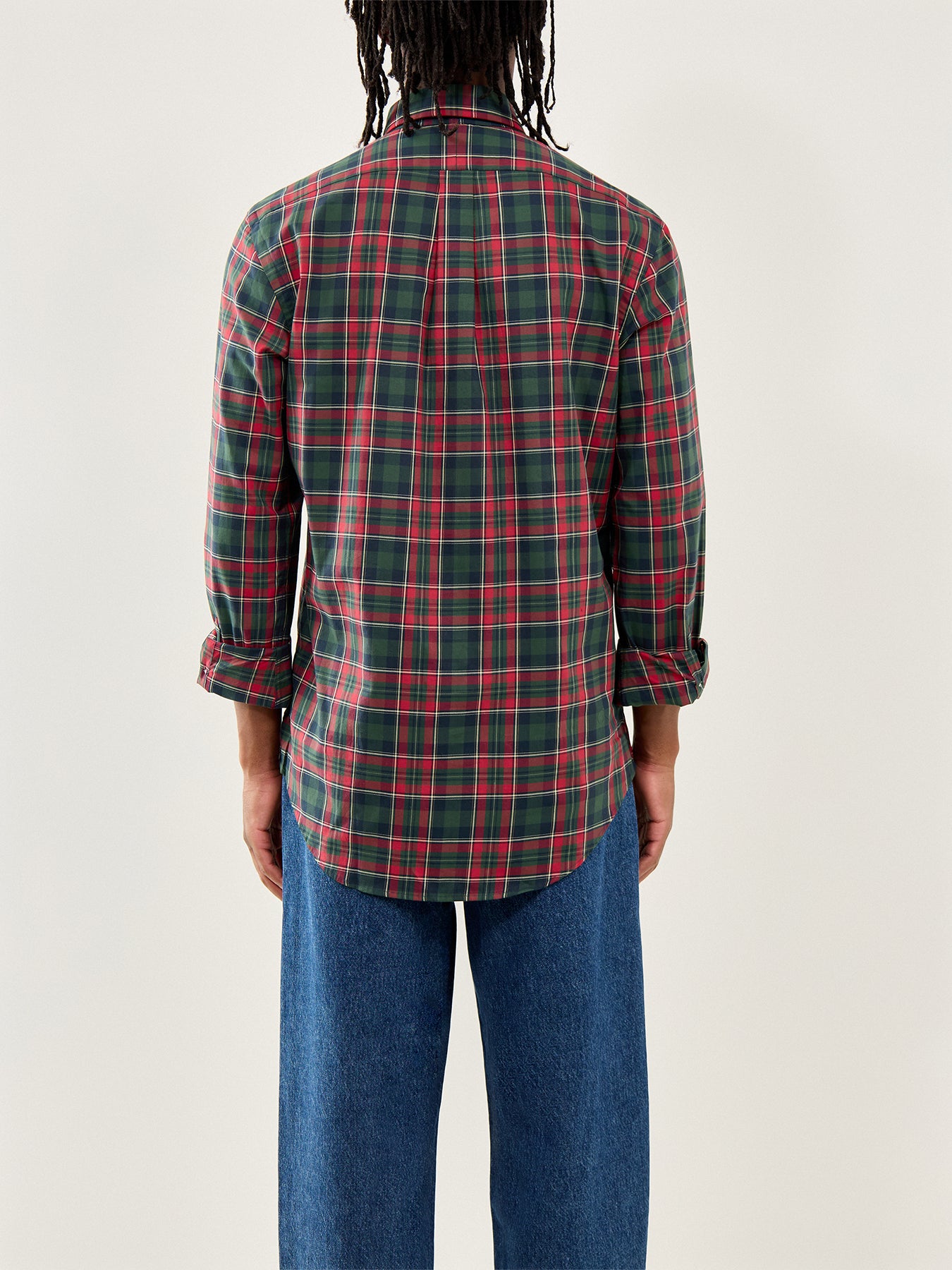 Twill Check Shirt Forest Red