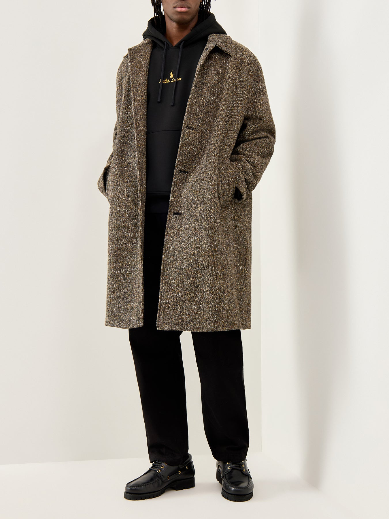 Gold Logo Hoodie Black