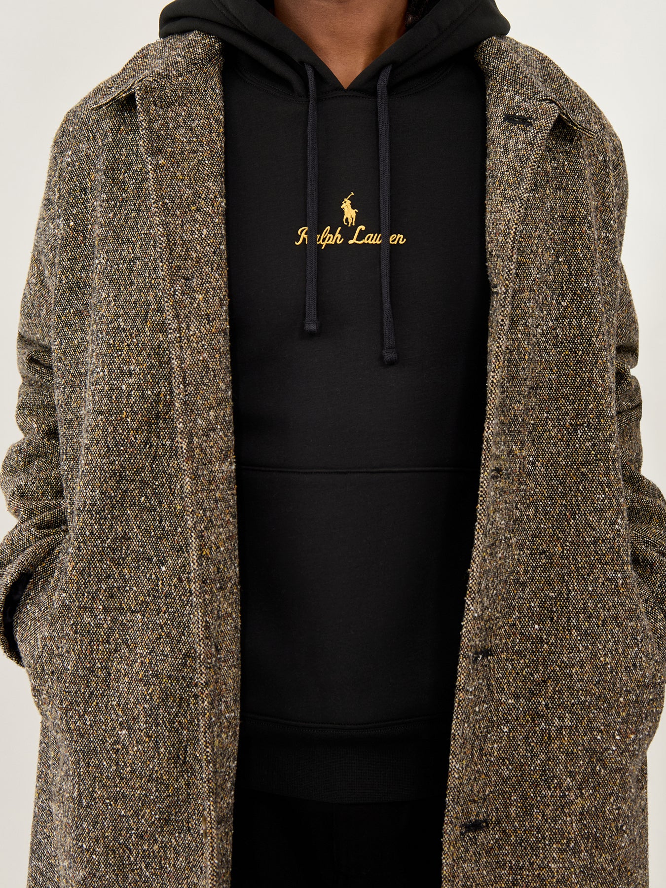 Gold Logo Hoodie Black