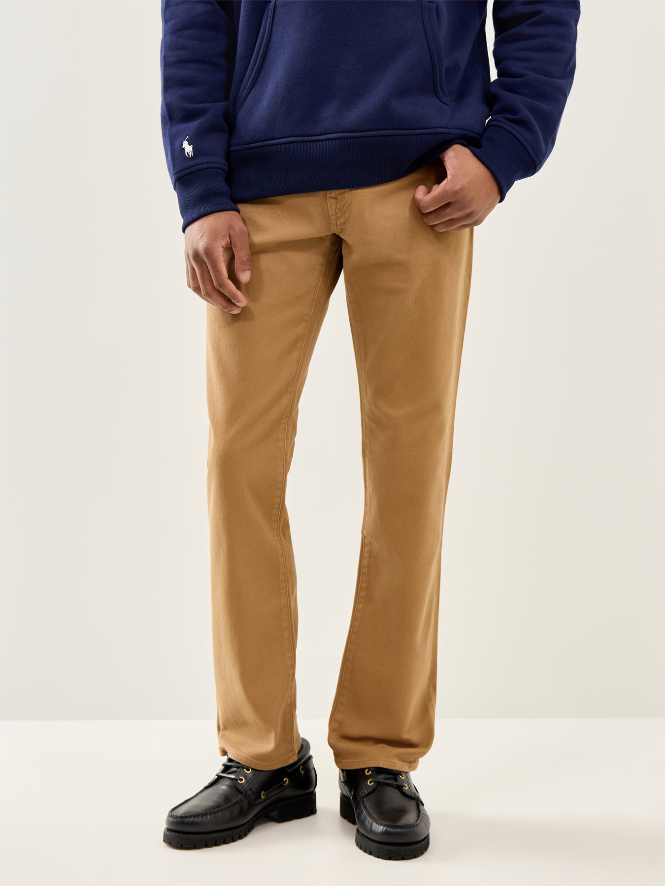 Brushed Twill Five-Pocket Trousers Tan