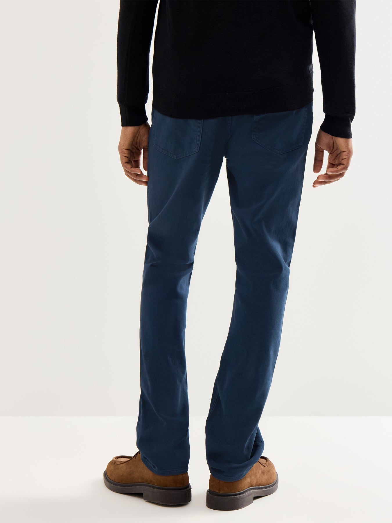 Brushed Twill 5-Pocket Trousers Navy