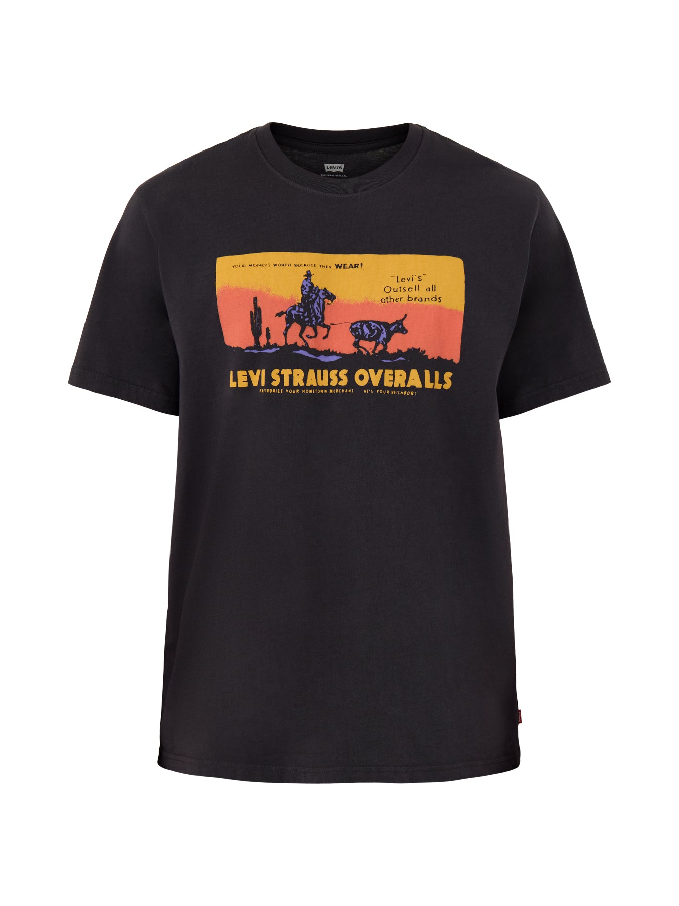 Relaxed Fit Tee Horizen Graphic Black