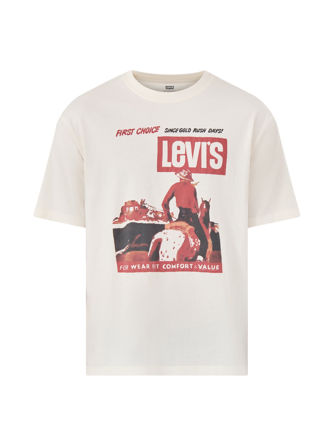 Vintage Fit Graphic Short Sleeve Tee White