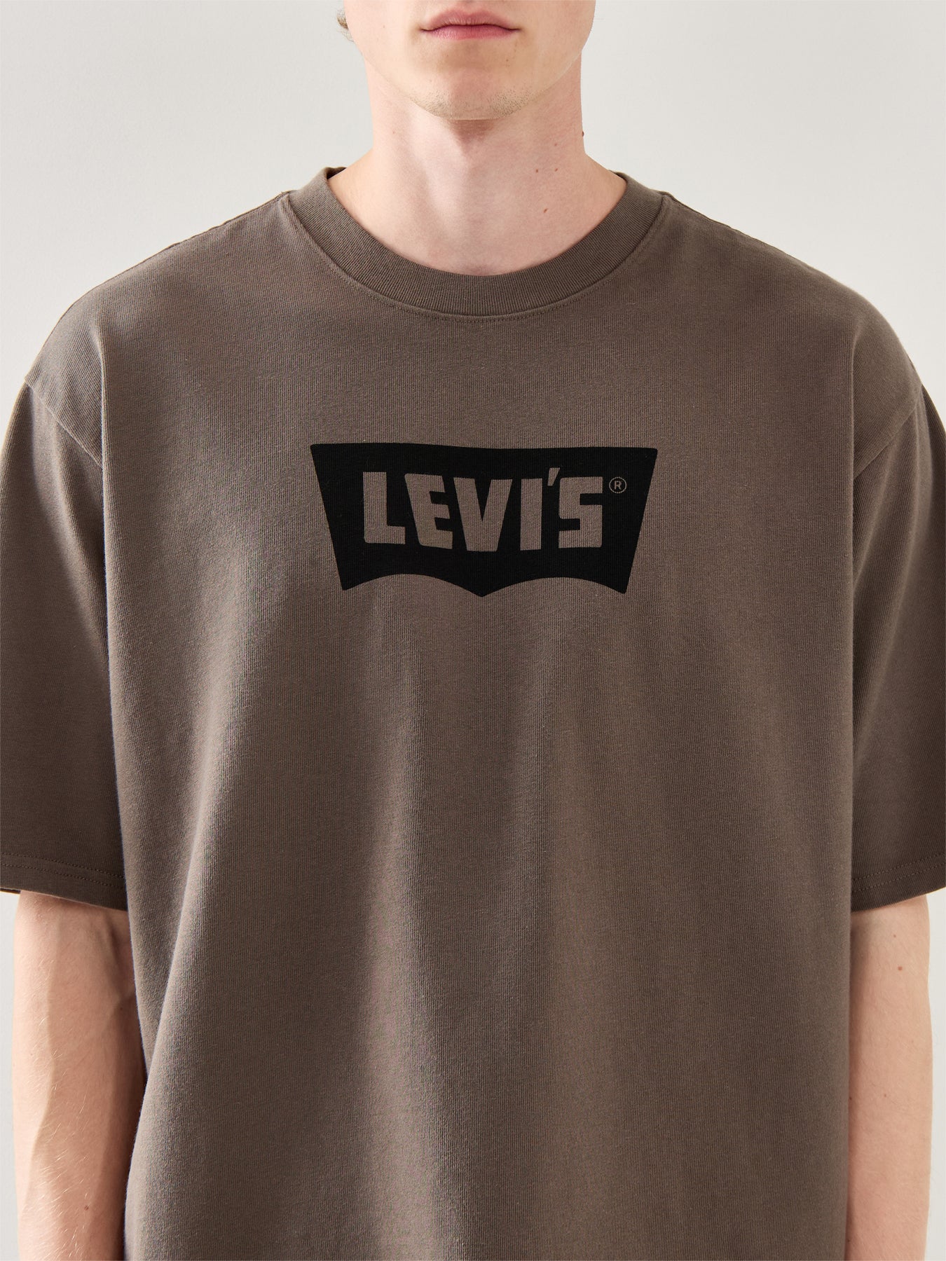 Half Sleeve Cotton Tee Brown