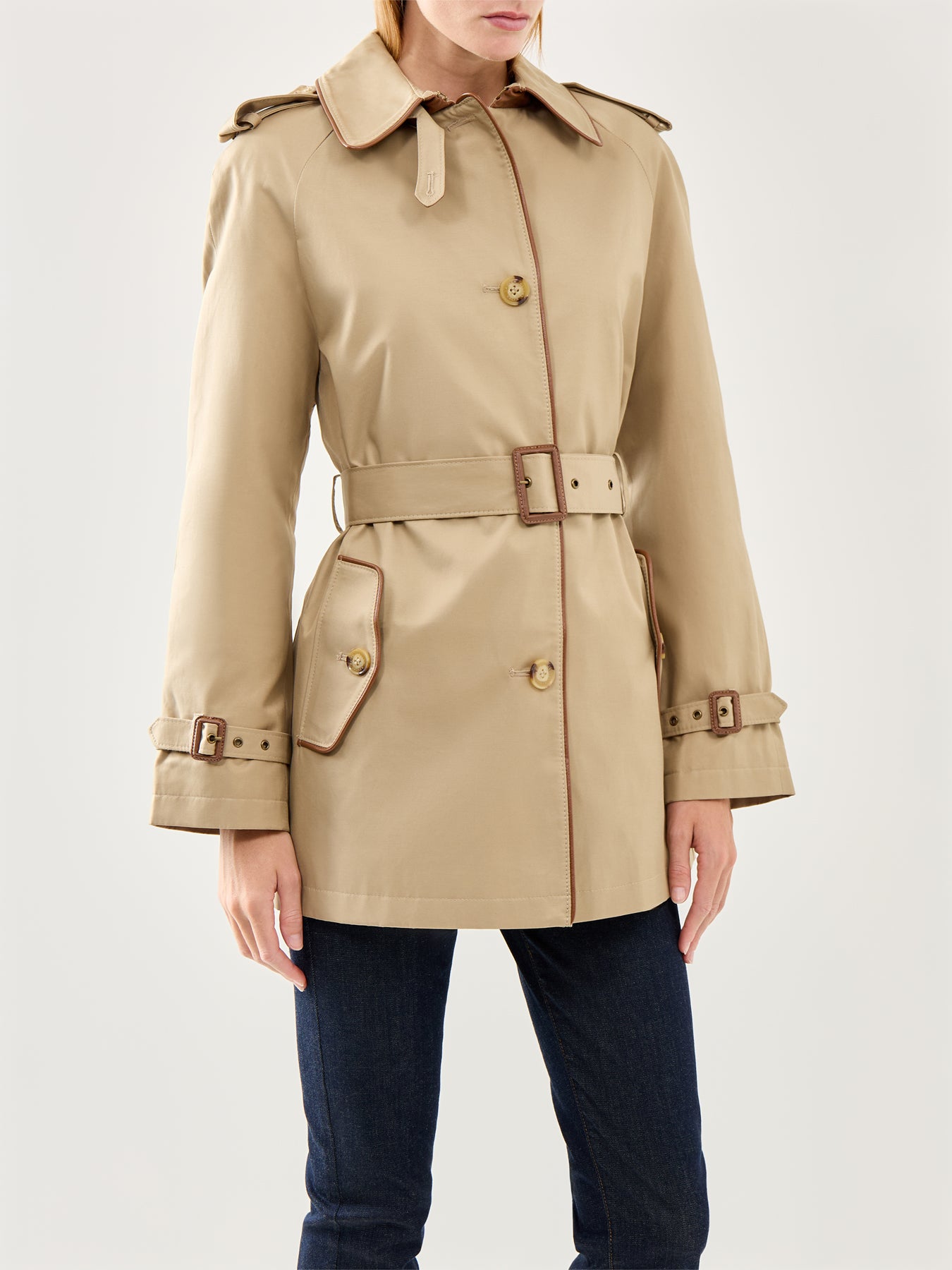 Short Trench Belted Coat