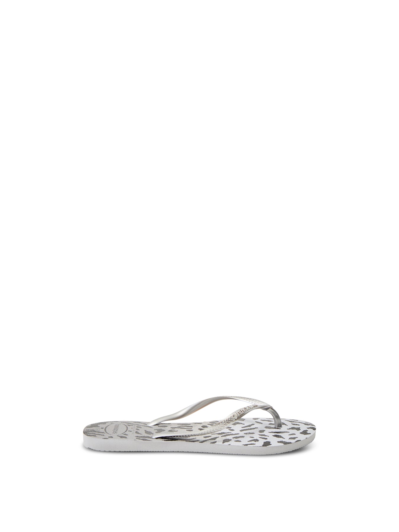 Slim Animal Print Grey Sandal