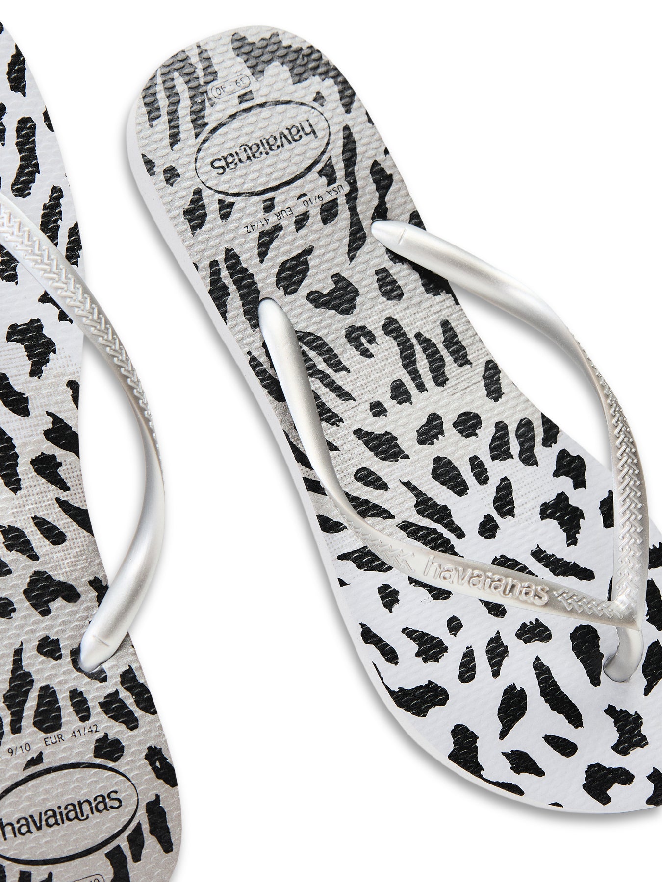 Slim Animal Print Grey Sandal