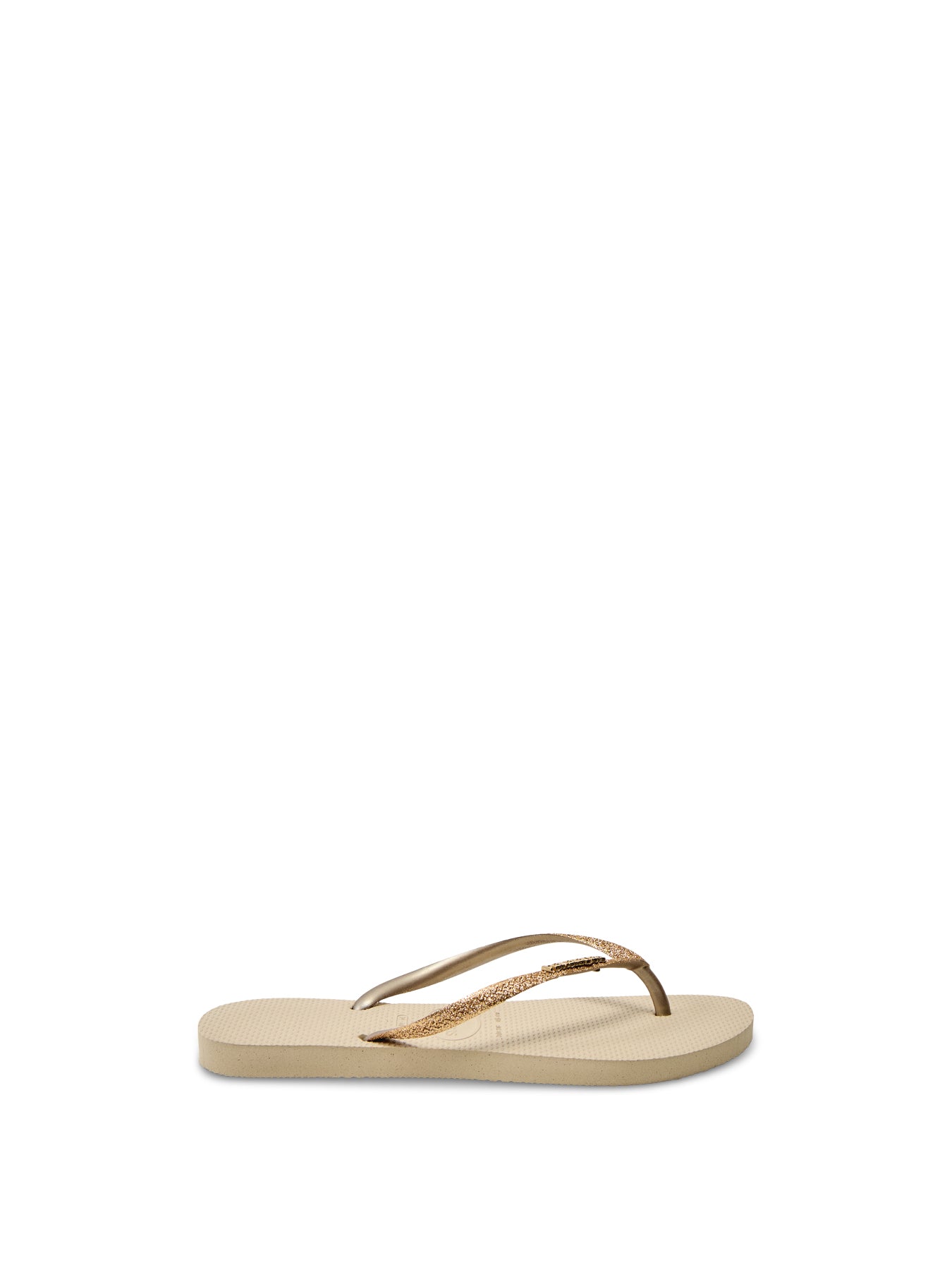 Slim Glitter Flip Flops Golden Light