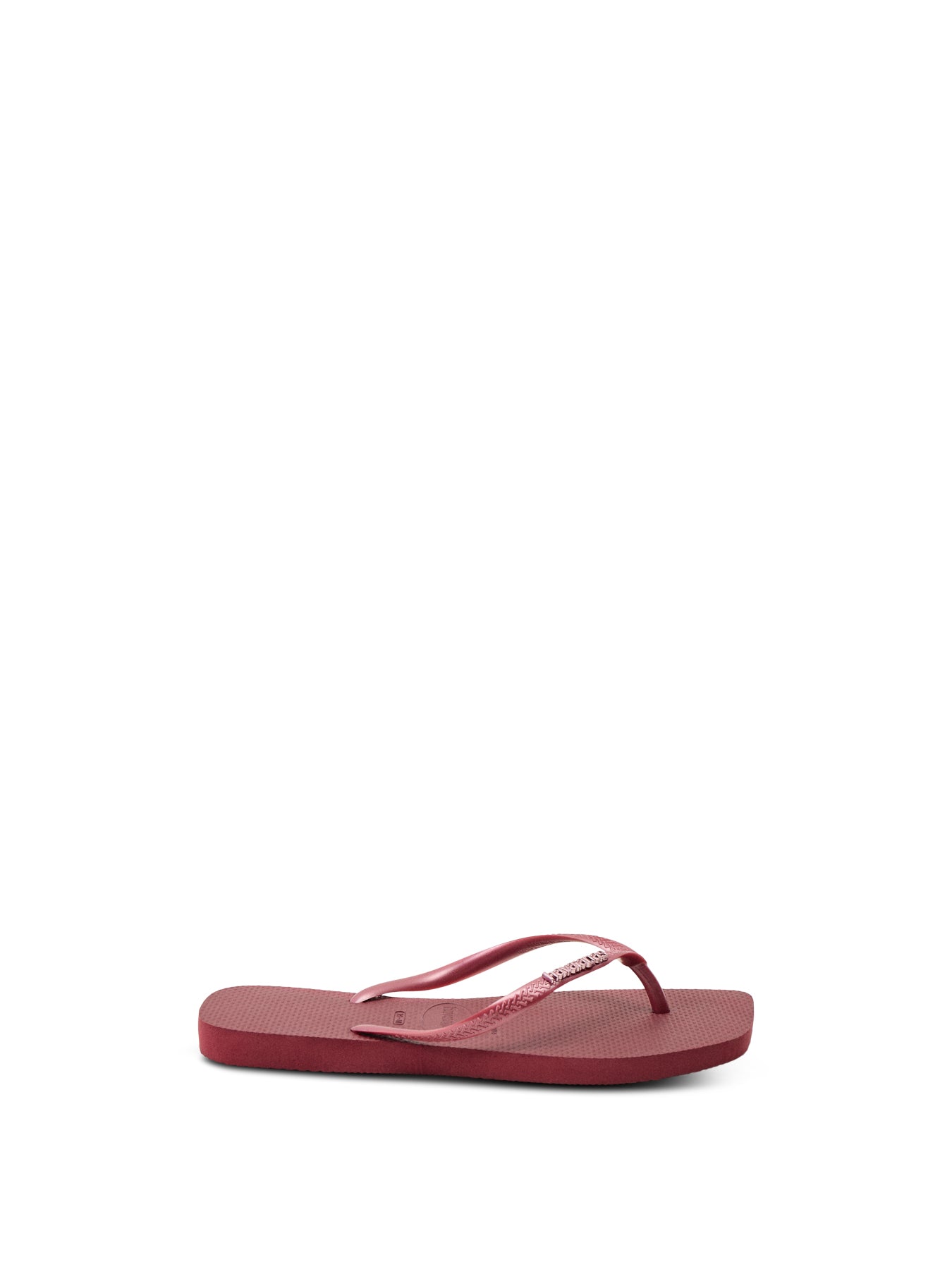 Slim Square Logo Metallic Amaranth F17 Flip Flop