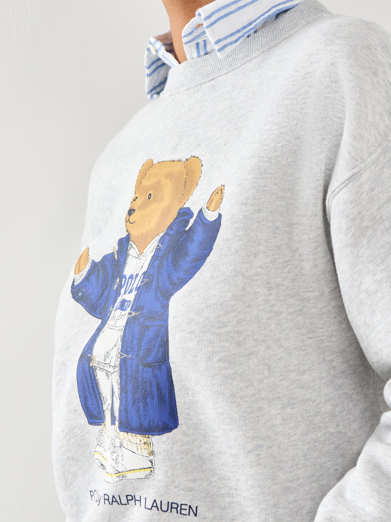 Bear Crew Neck Sweatshirt Grey