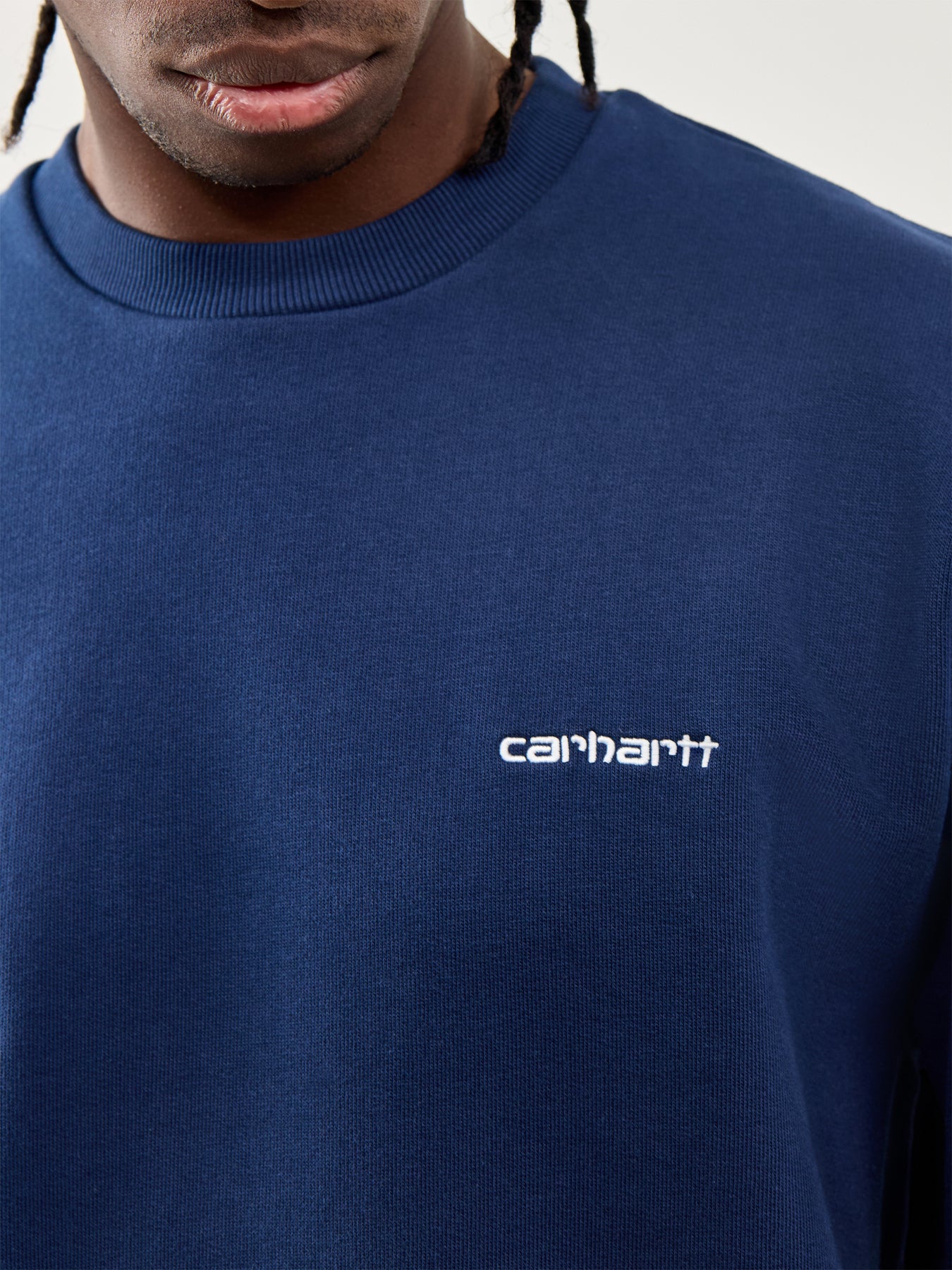 Script Embroidery Sweat Jupiter White