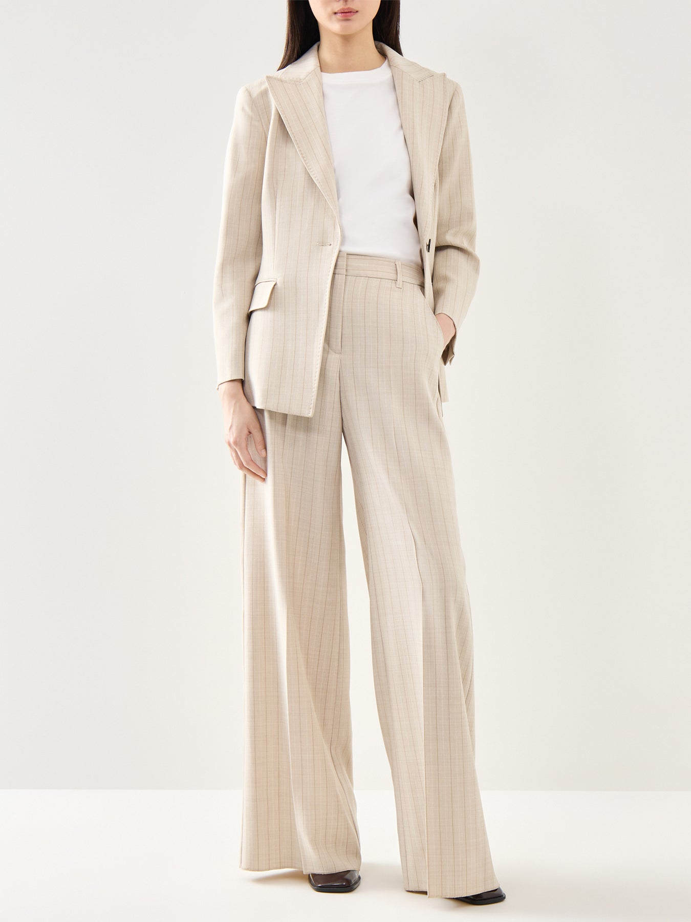 Marella Skipper Pinstriped Tailored Trouser