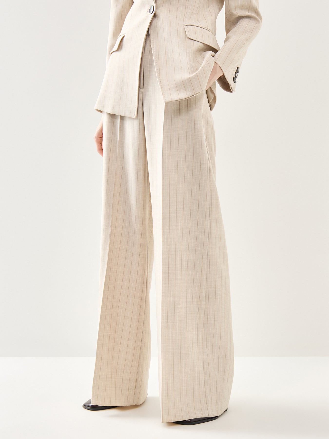 Marella Skipper Pinstriped Tailored Trouser