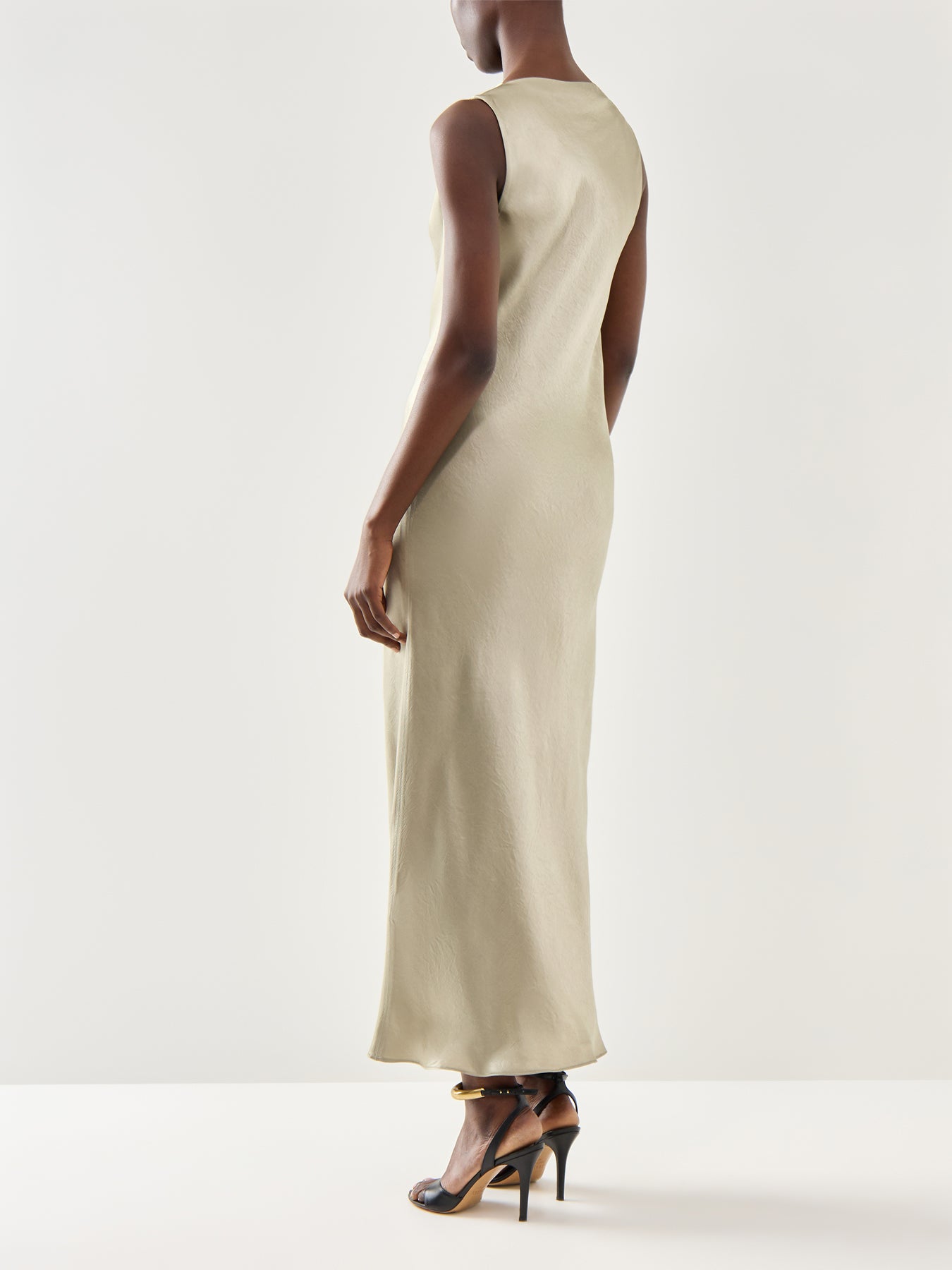 Marella Sapone Shiny Cowl Neck Maxi Dress