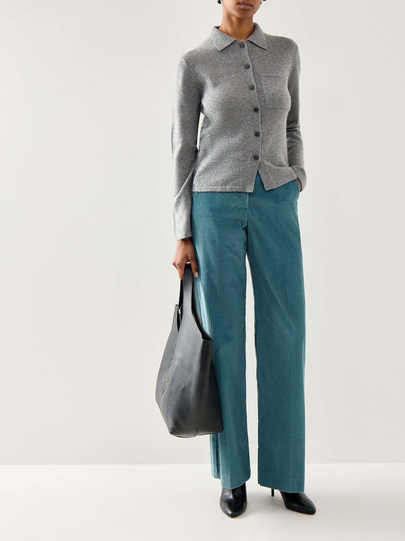 Sport Quero Polo Button Down Knitwear Grey