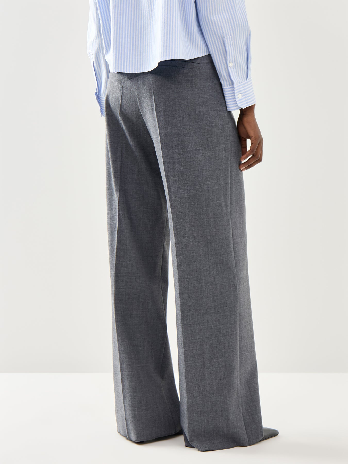 Marella Sport Diorama Elasticated Waist Pleated Front Wide Leg Trouser