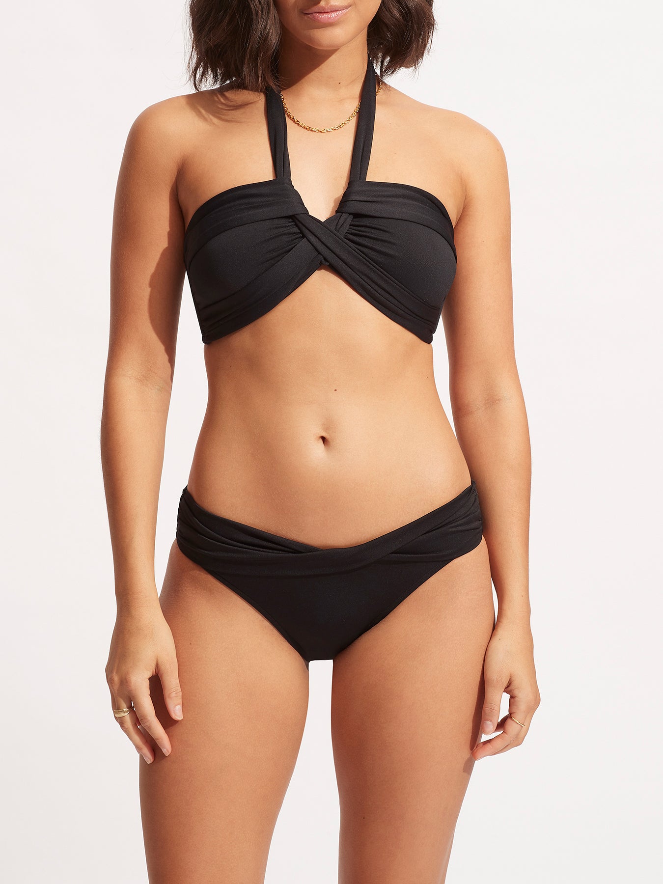 Collective Twist Band Mini Hipster Pant