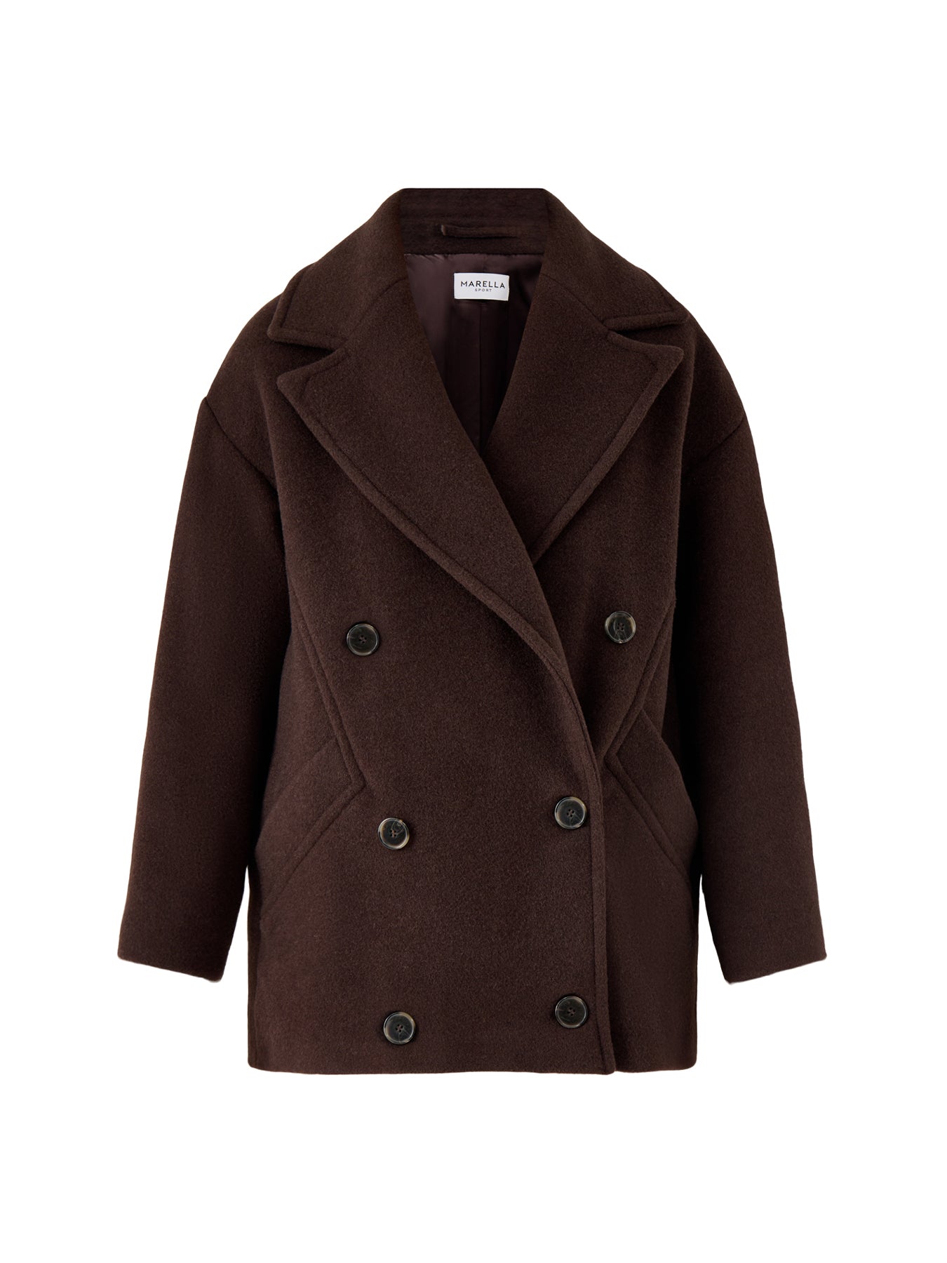 Sport Oggeri Short Double Breasted Coat Black