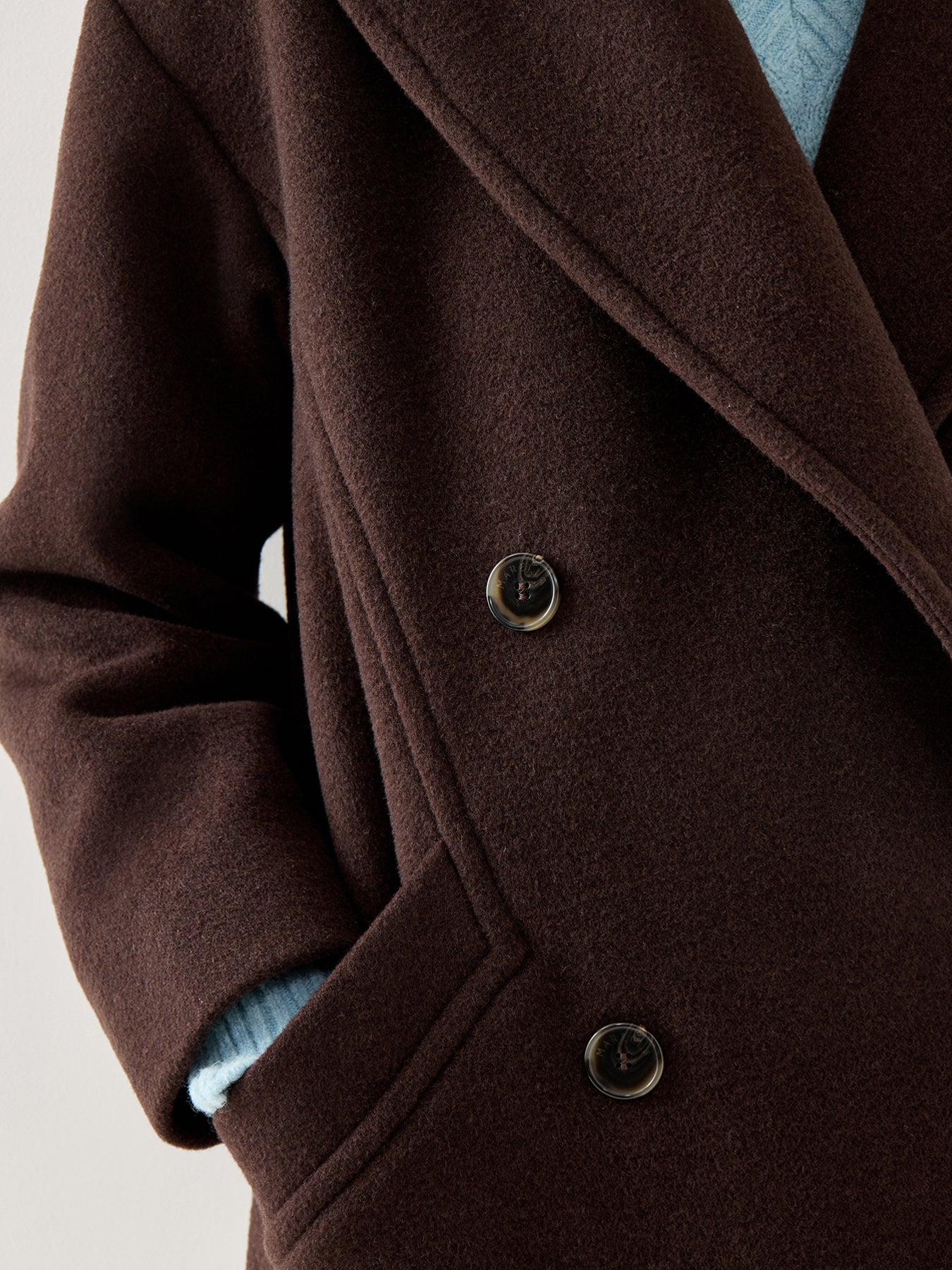 Sport Oggeri Short Double Breasted Coat Black