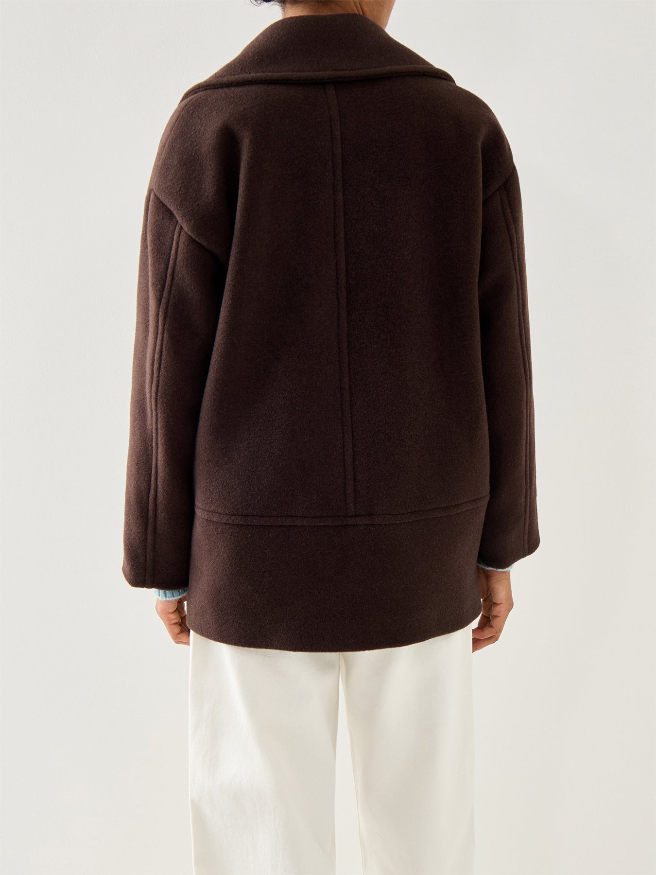 Sport Oggeri Short Double Breasted Coat Black