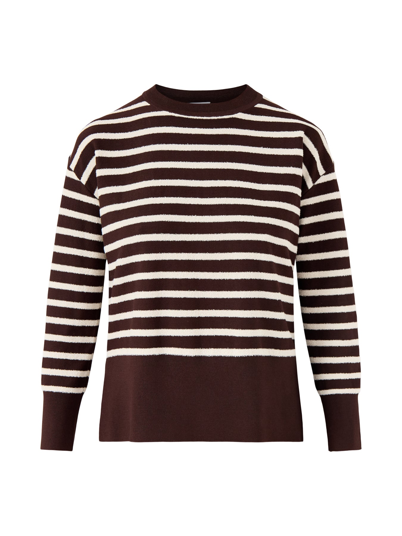 Sport Texas Crew Neck Striped Knitwear Brown