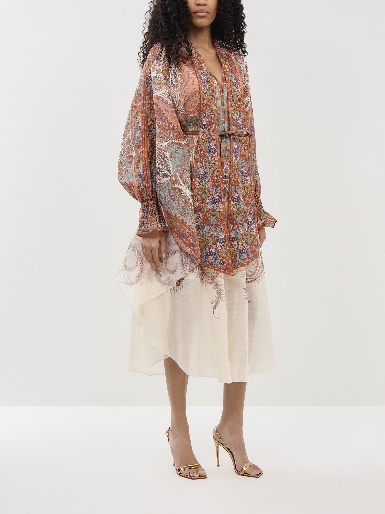 Rhiannon Tie Neck Midi Dress